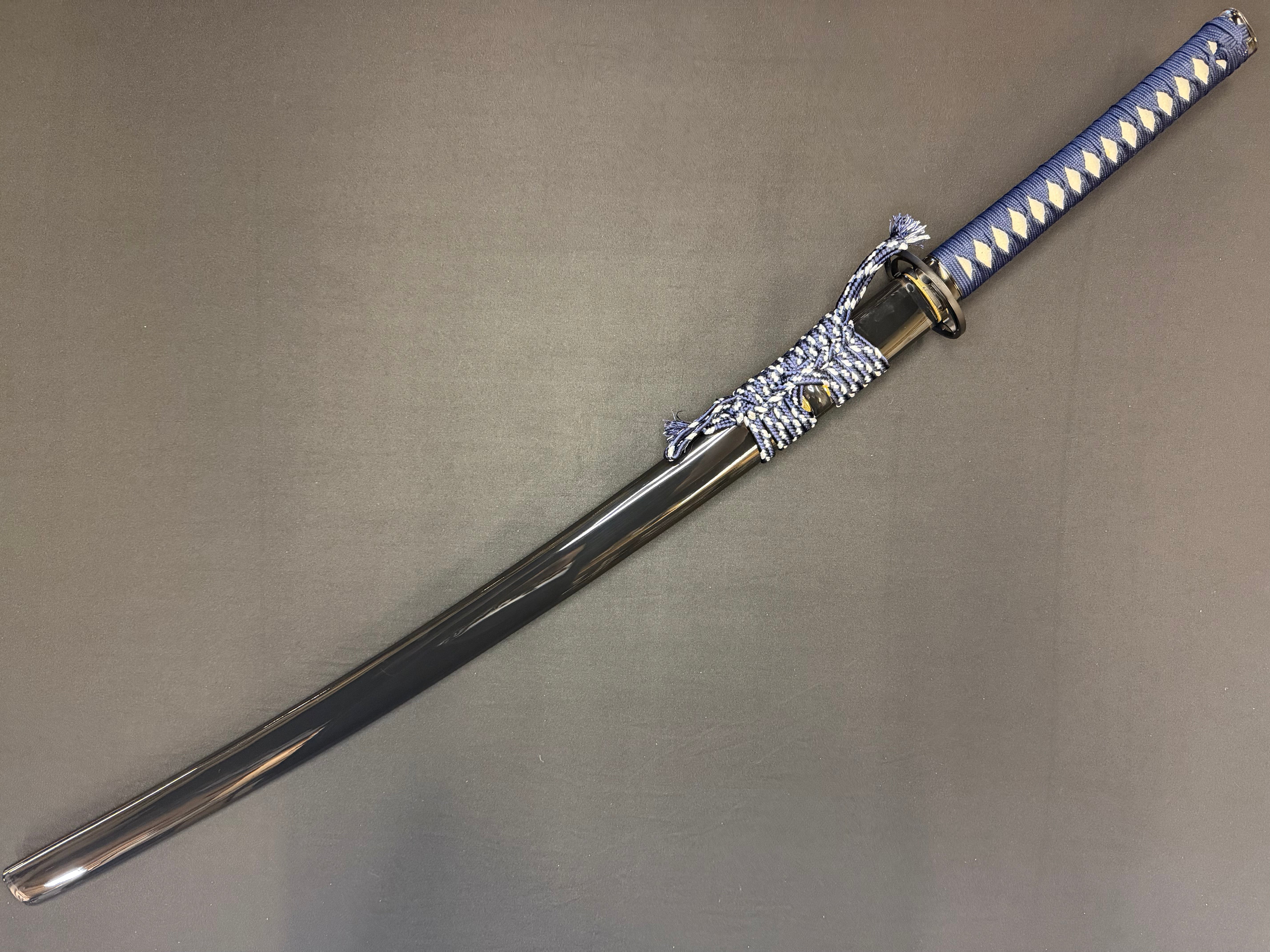 PRE-ORDER Phoenix Armory Samgakdo -  Korean Mat Cutter - Blue Mitsudomoe 65Mn Spring Steel Bo-hi