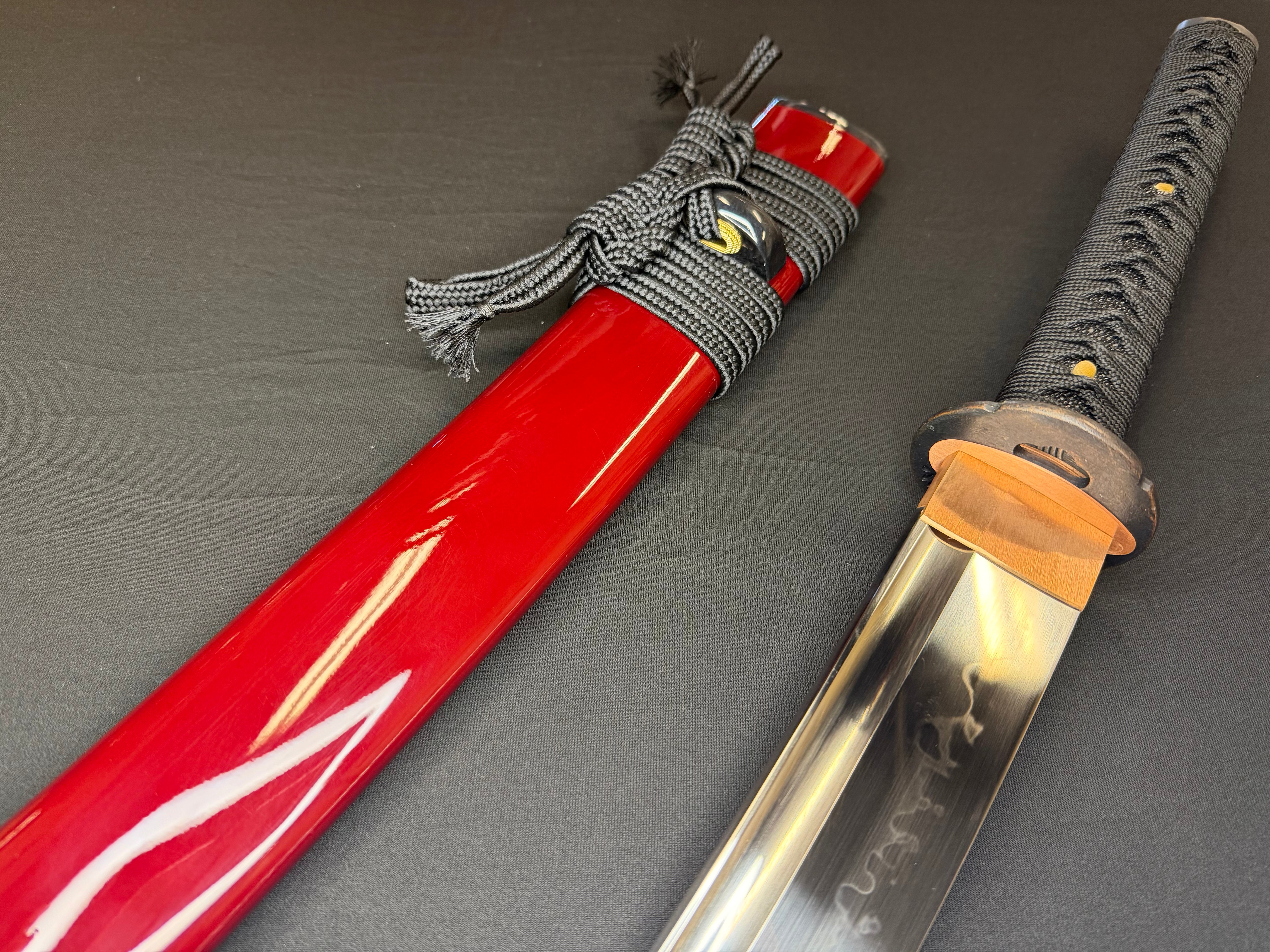 Legacy Steel O-Katana Titan Stout - Crimson Tonbo with Bo-hi, Choji Hamon, 1095 Clay Tempered