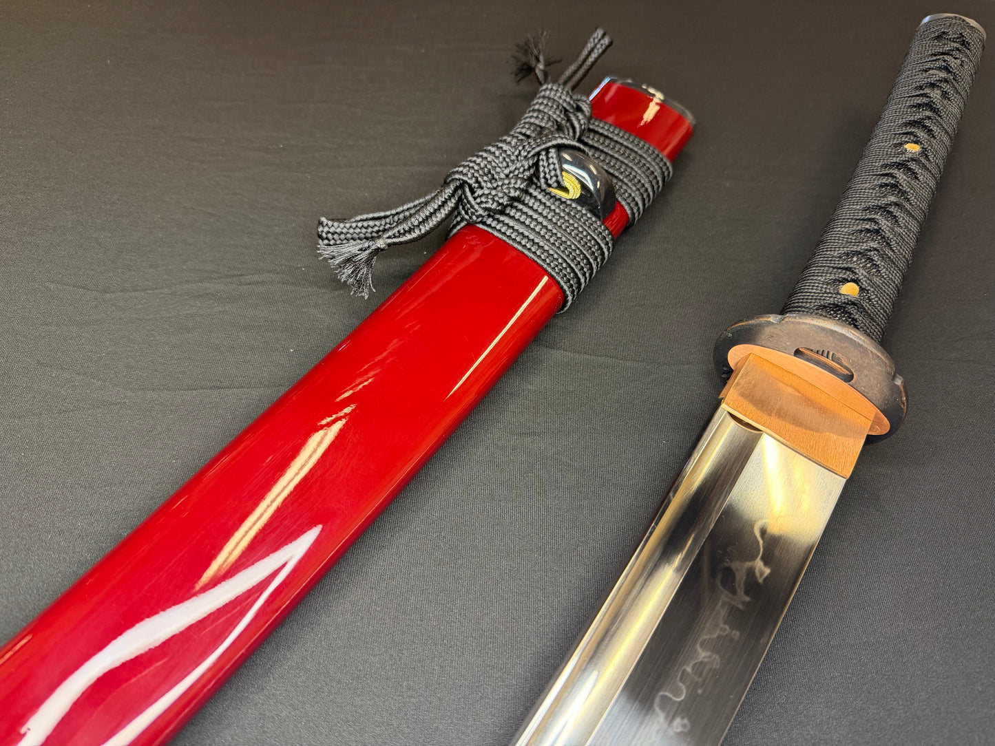 Legacy Steel O-Katana Titan Stout - Crimson Tonbo with Bo-hi, Choji Hamon, 1095 Clay Tempered