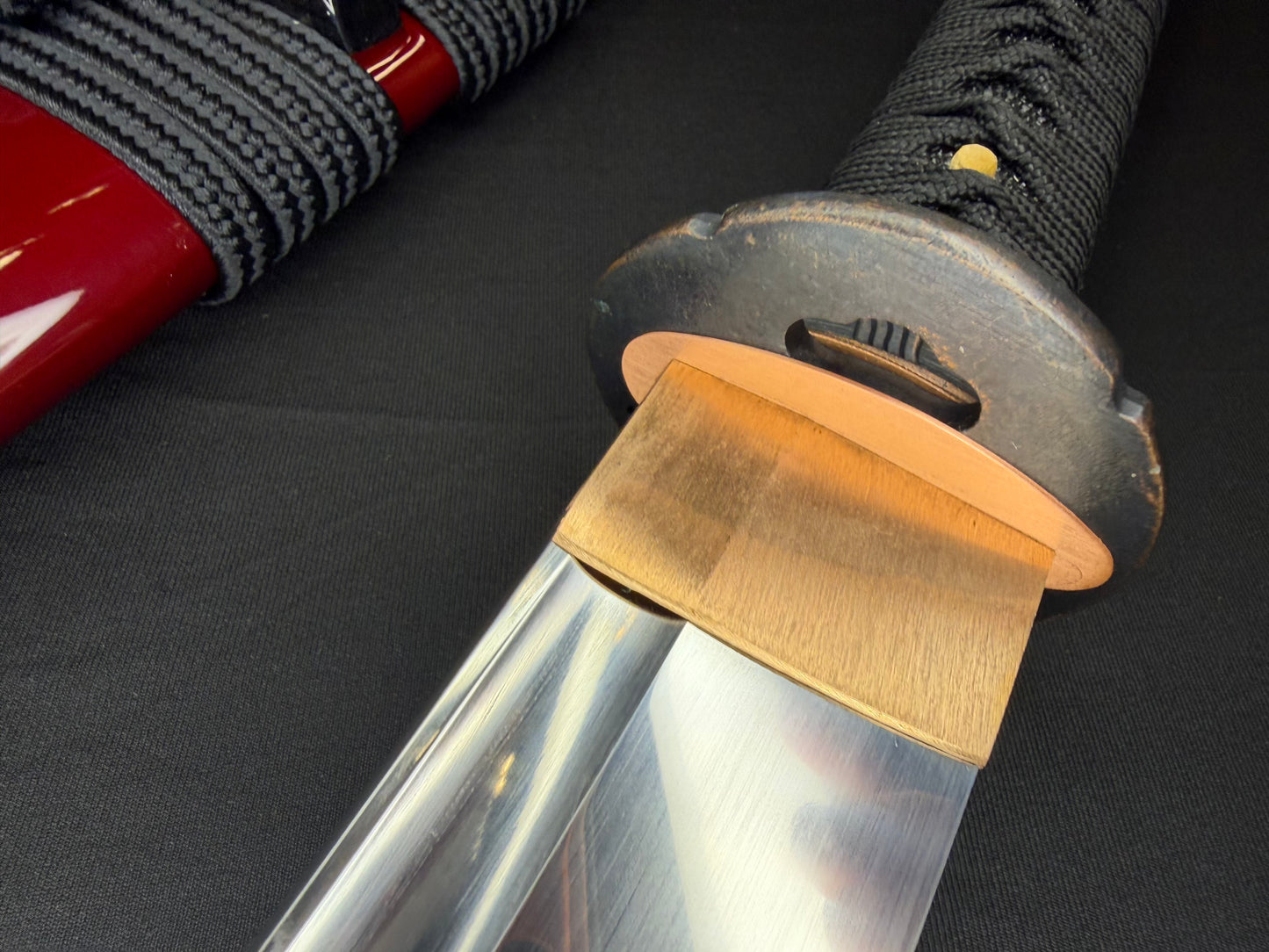 Legacy Steel O-Katana Titan Stout - Crimson Tonbo with Bo-hi, Choji Hamon, 1095 Clay Tempered