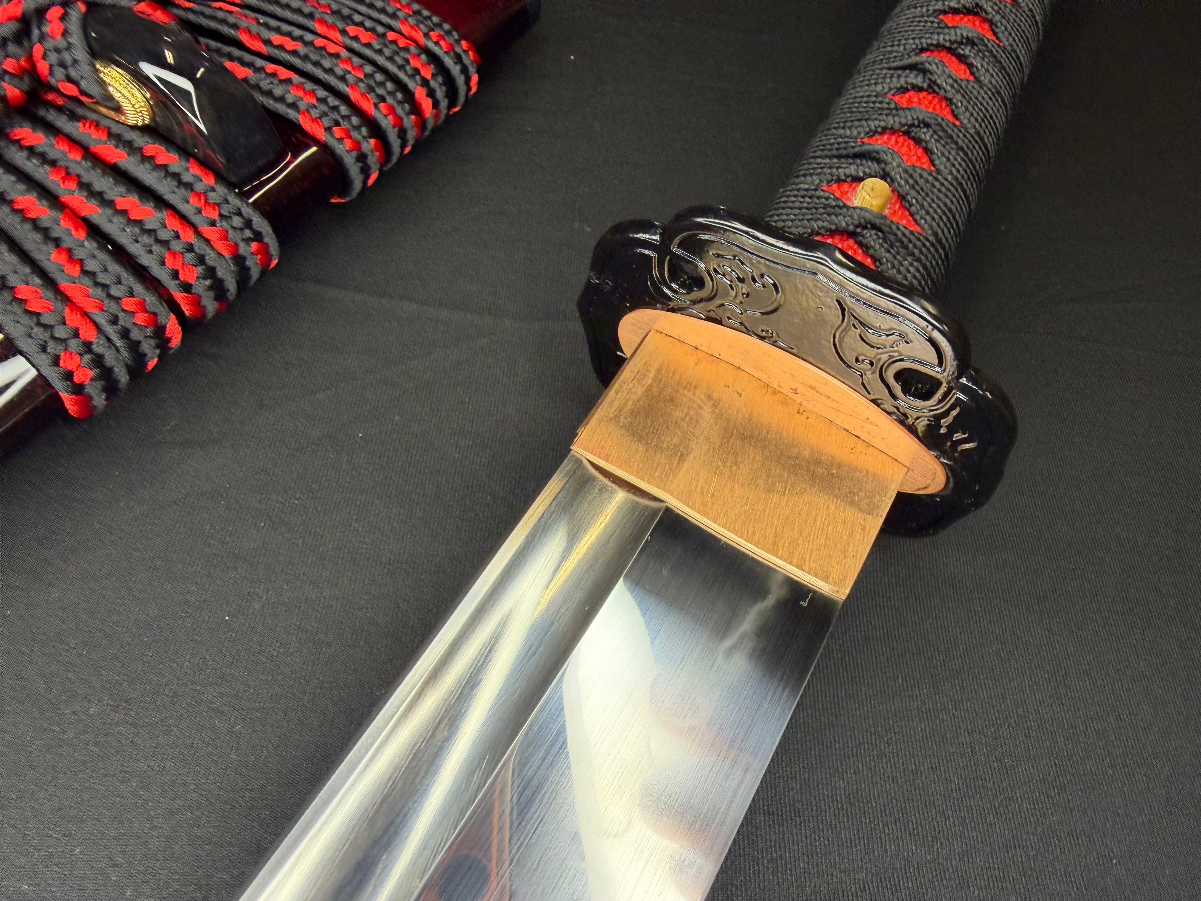 Legacy Steel O-Katana Titan Stout - Scarlet Imperial with Bo-hi, Choji Hamon, 1095 Clay Tempered
