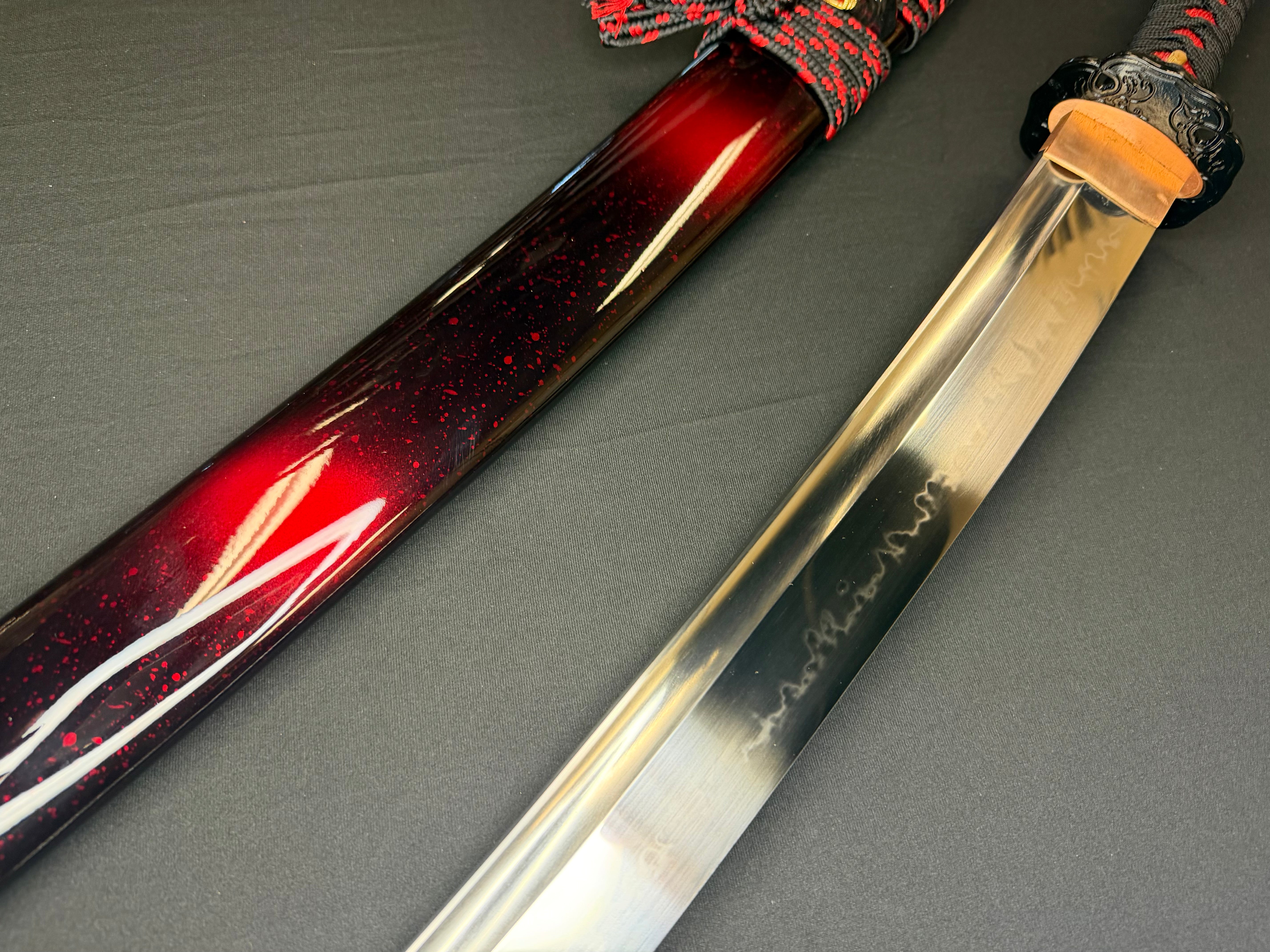 Legacy Steel O-Katana Titan Stout - Scarlet Imperial with Bo-hi, Choji Hamon, 1095 Clay Tempered