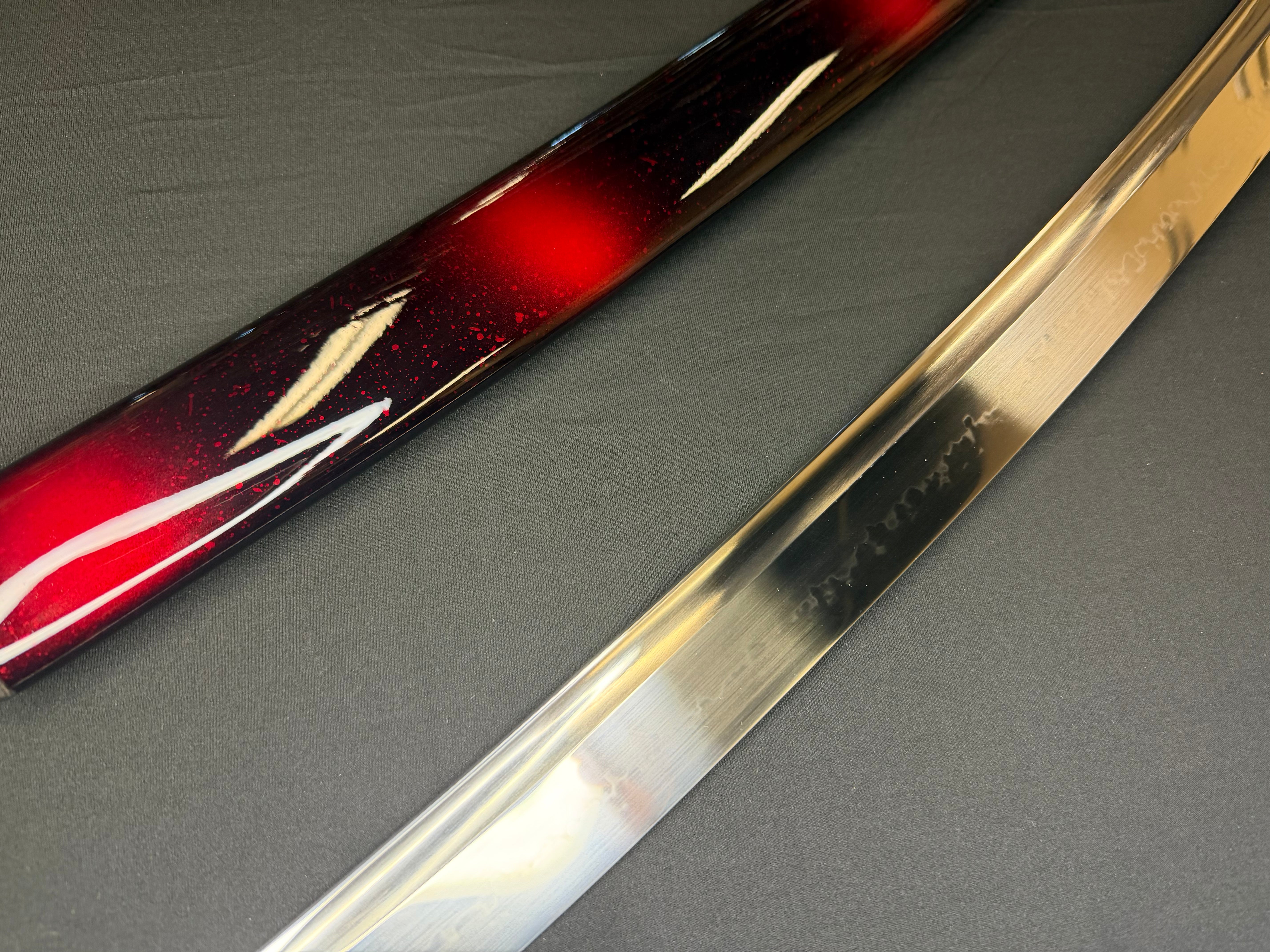 Legacy Steel O-Katana Titan Stout - Scarlet Imperial with Bo-hi, Choji Hamon, 1095 Clay Tempered