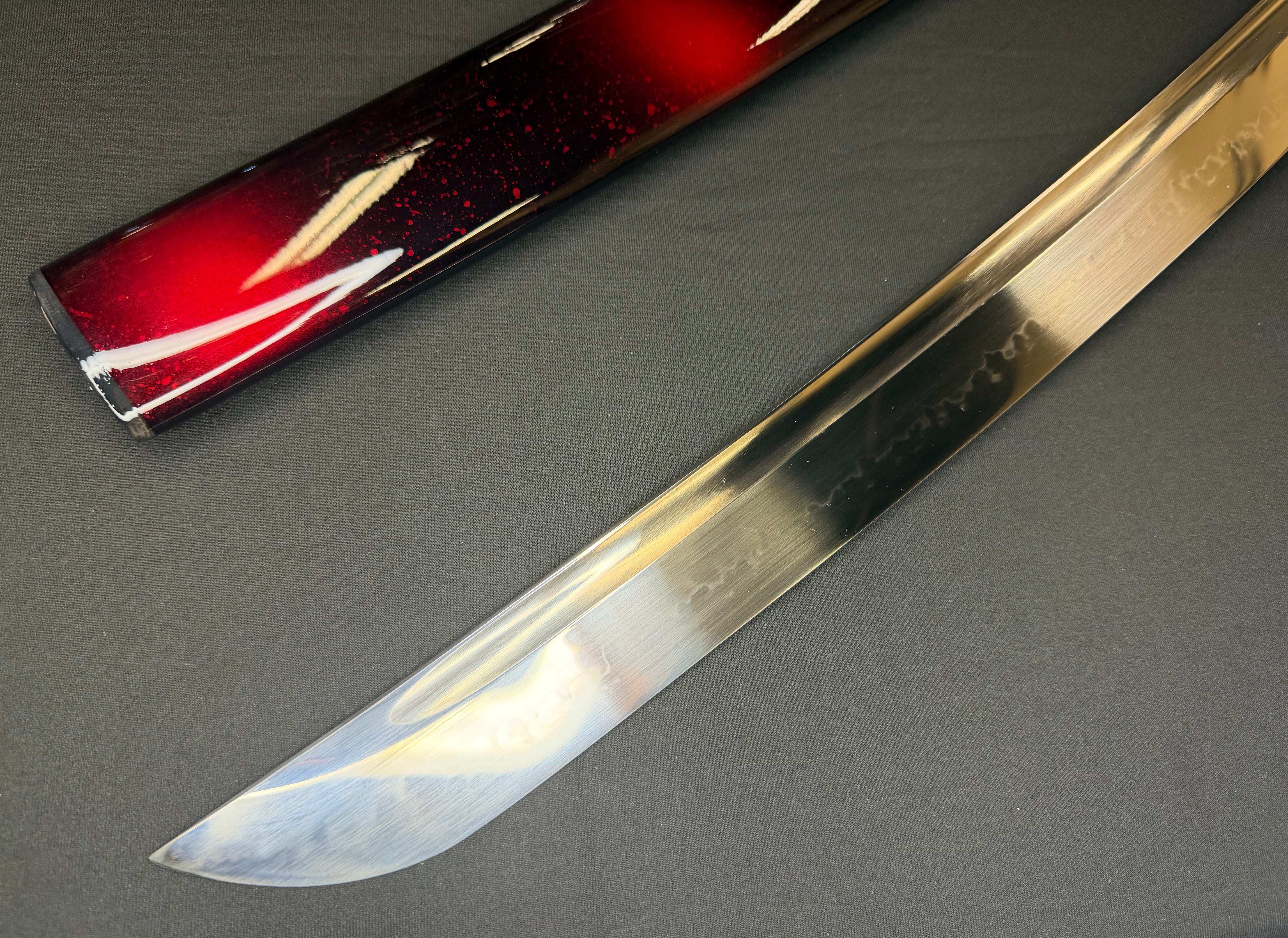 Legacy Steel O-Katana Titan Stout - Scarlet Imperial with Bo-hi, Choji Hamon, 1095 Clay Tempered