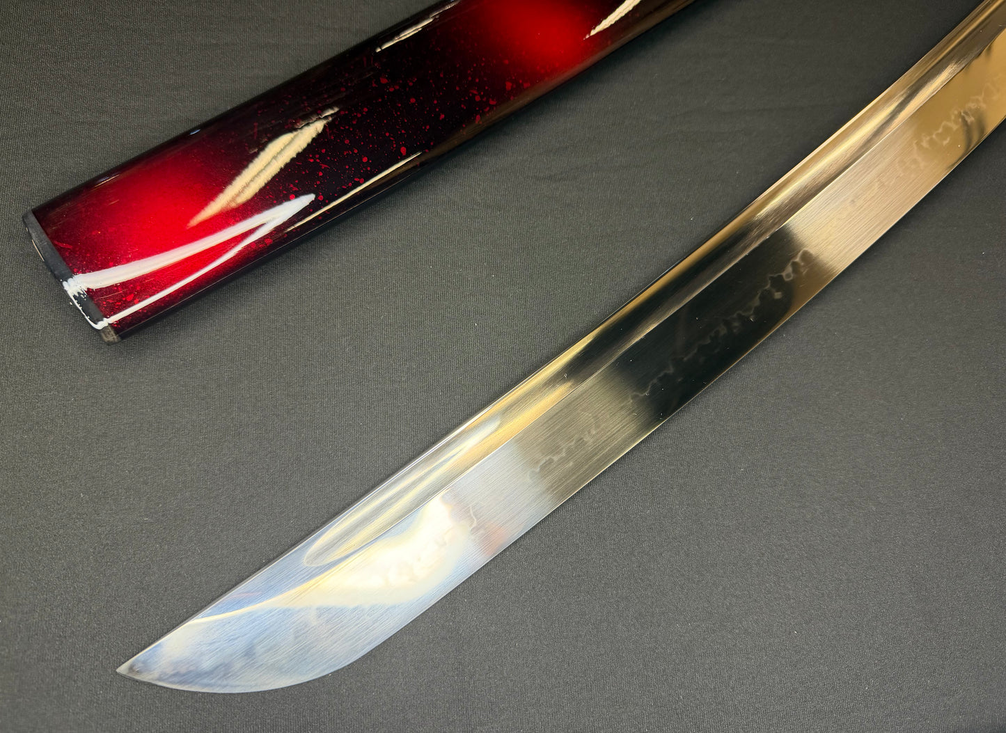 Legacy Steel O-Katana Titan Stout - Scarlet Imperial with Bo-hi, Choji Hamon, 1095 Clay Tempered