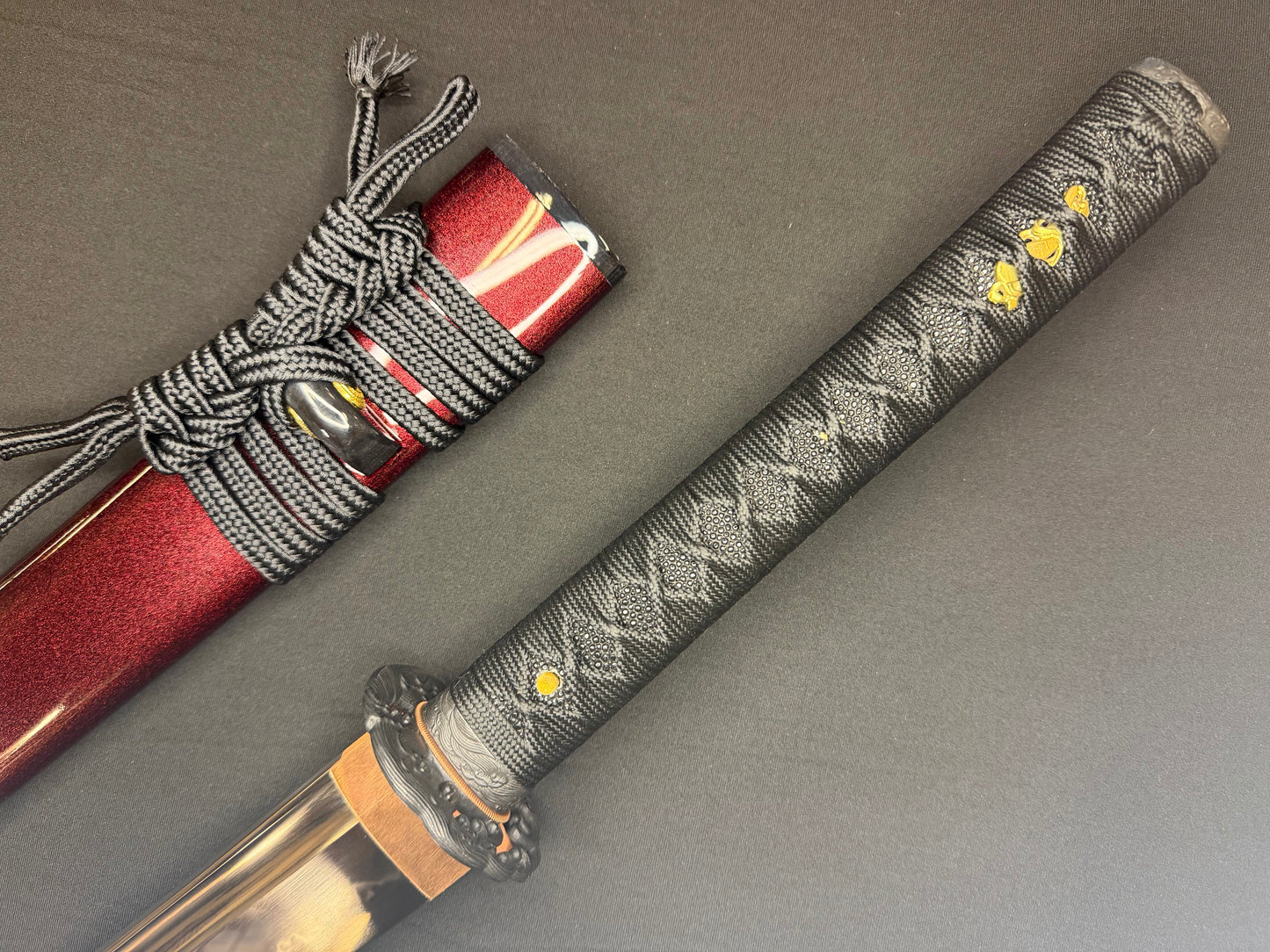 Legacy Steel O-Katana Titan Stout - Crimson Waves with Bo-hi, Choji Hamon, 1095 Clay Tempered