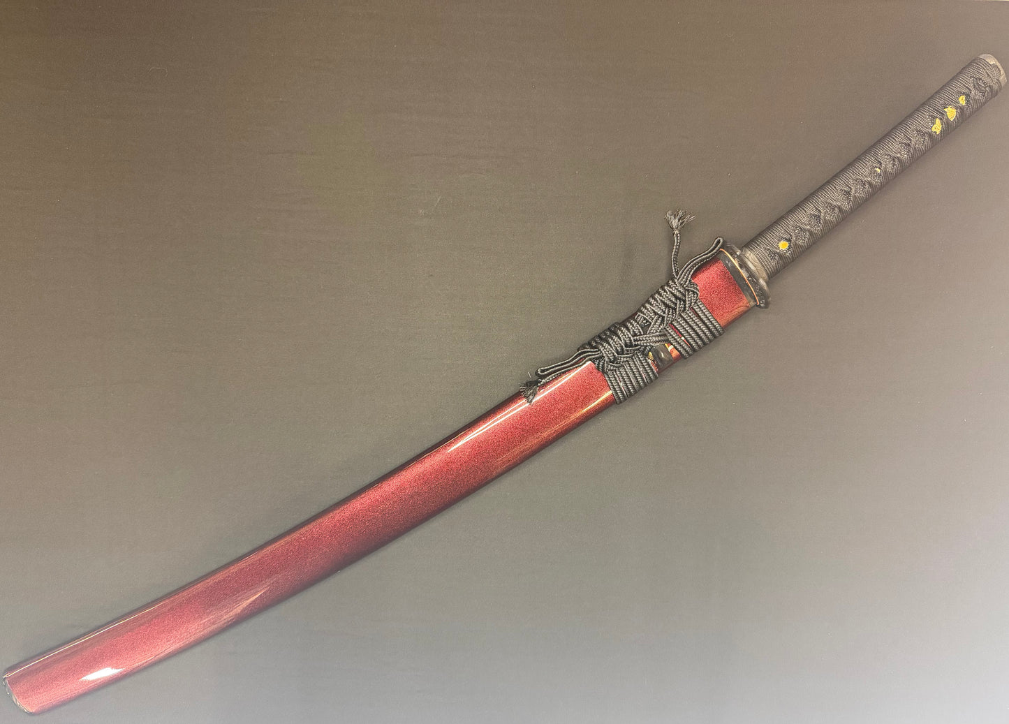 Legacy Steel O-Katana Titan Stout - Crimson Waves with Bo-hi, Choji Hamon, 1095 Clay Tempered