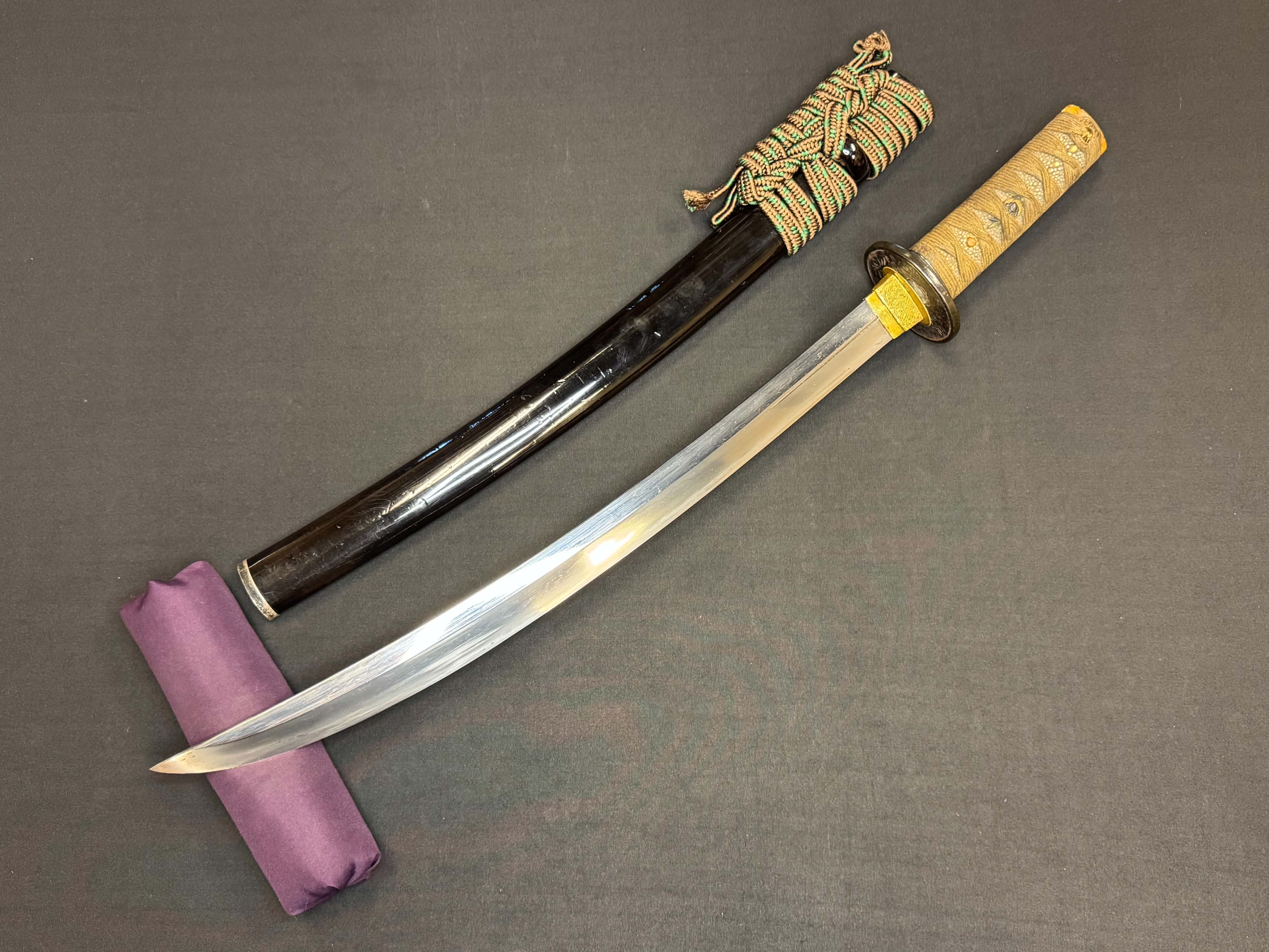 Antique Nihonto - Naginata Naoshi Wakizashi in Koshirae