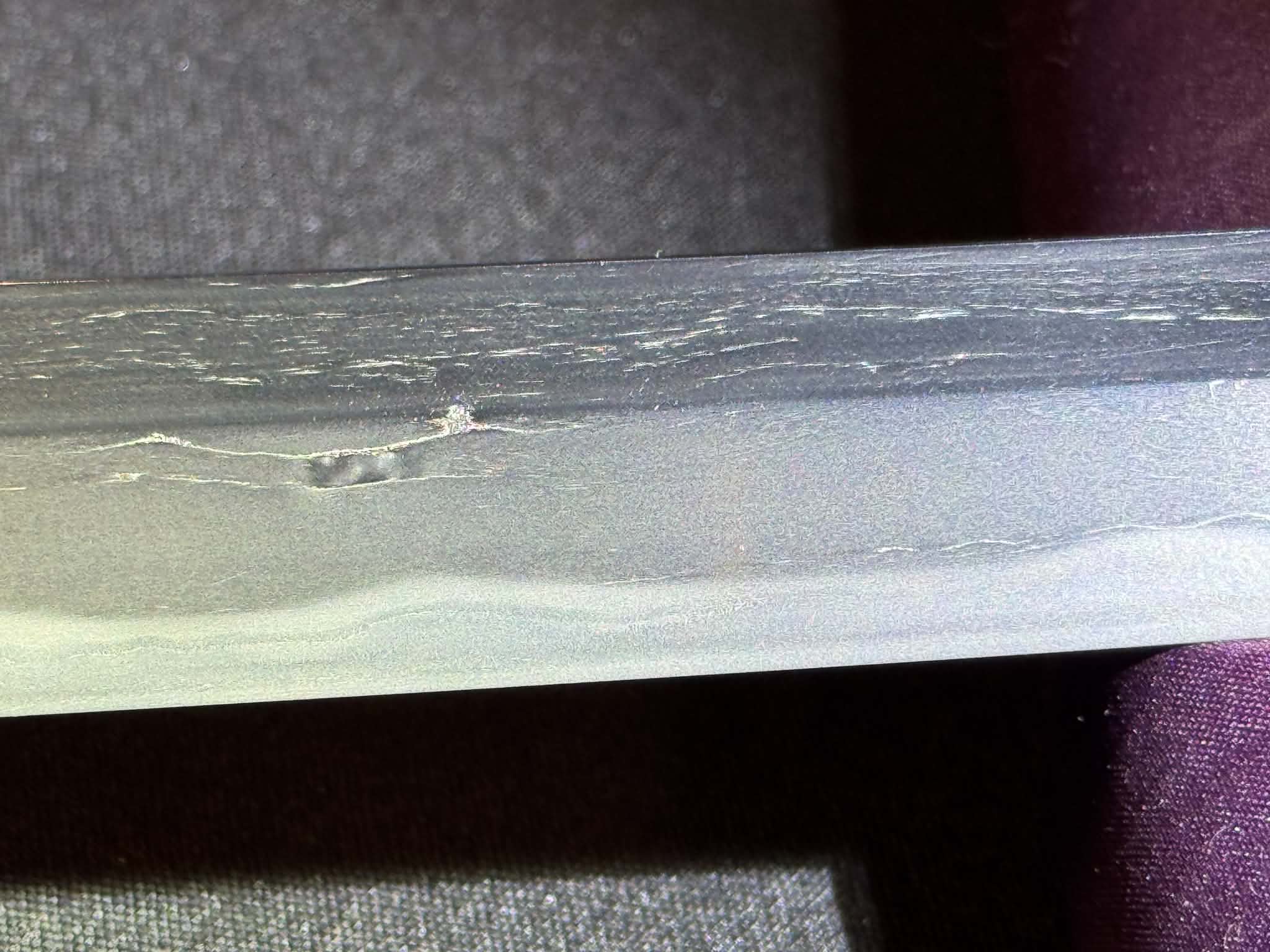 Antique Nihonto - Possible BATTLE DAMAGE Katana in Tachi Koshirae, signed Kunimune (unverified)