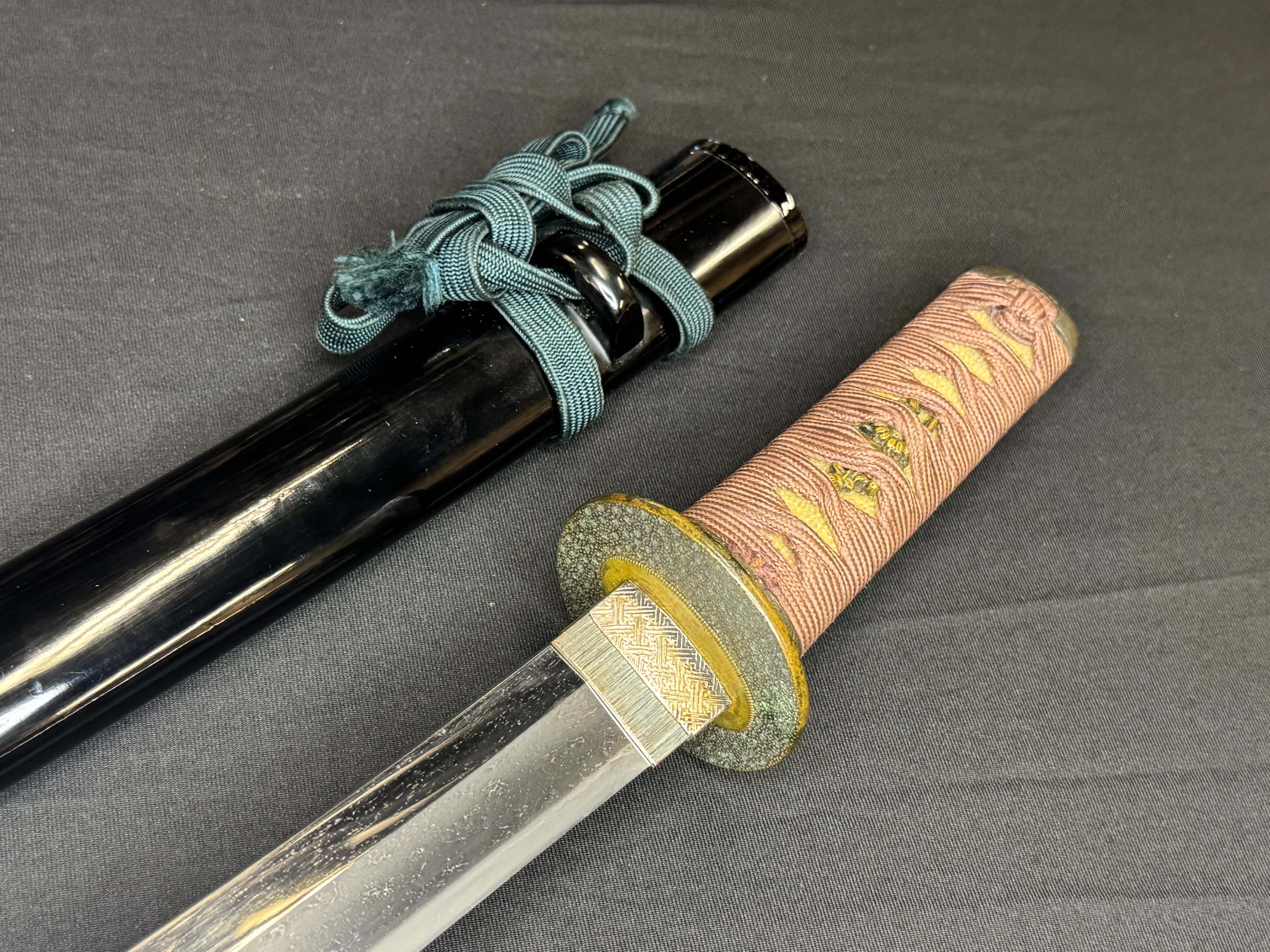 Antique Nihonto - Shobu Wakizashi in Koshirae, NBTHK attributed to Kai Mihara
