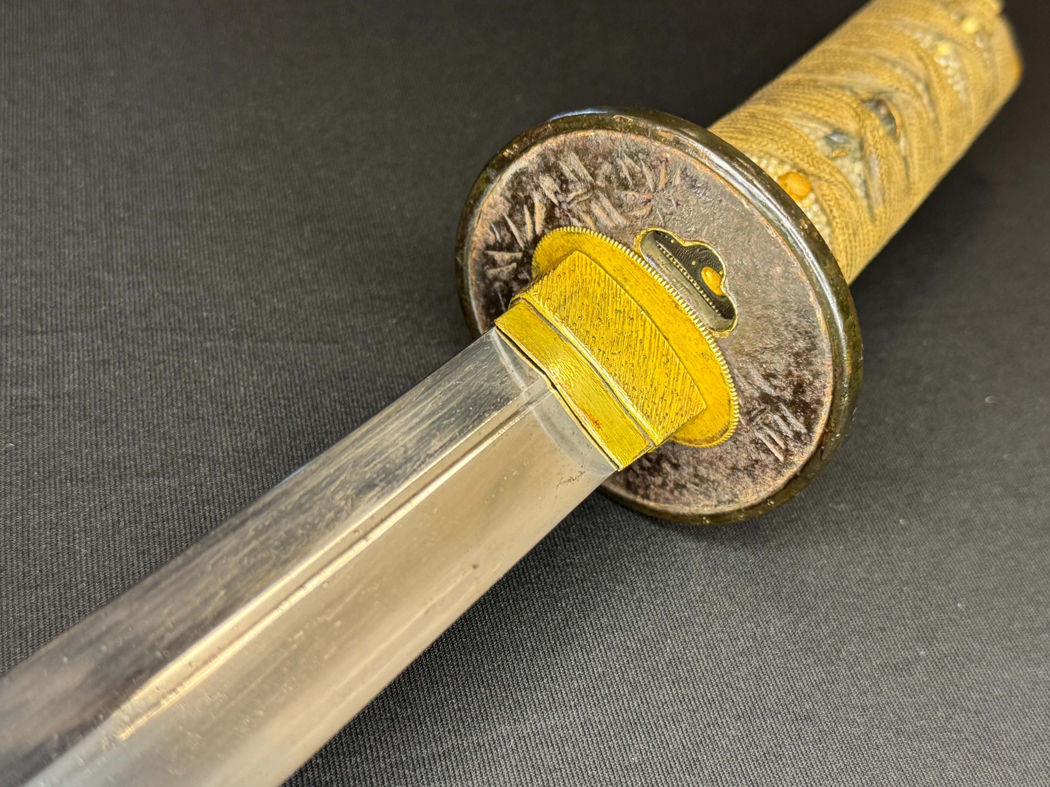 Antique Nihonto - Naginata Naoshi Wakizashi in Koshirae