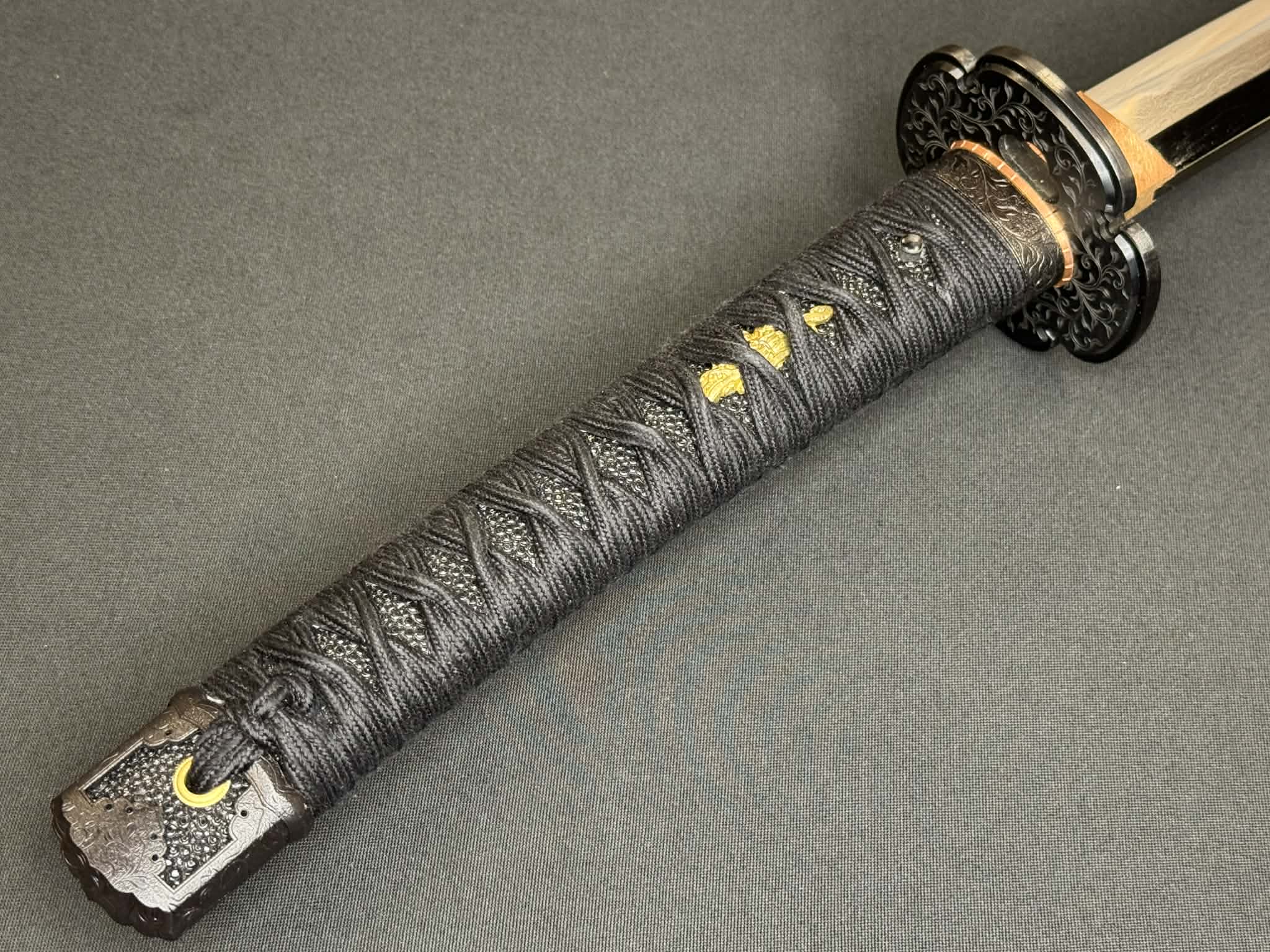 Masterwork Phoenix Armory Katana - Dark Vanguard Handachi Folded Steel