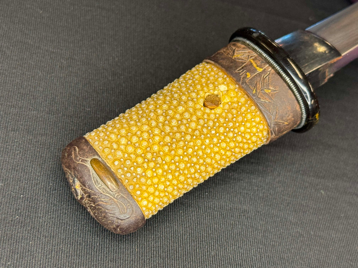 Antique Nihonto - Thick Armor Piercer Tanto with koshirae