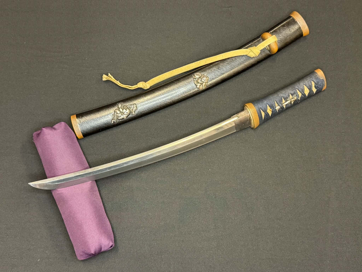 Antique Nihonto - THICCC Wakizashi in Koshirae, signed Ashu Kaifu Ju Ujiyoshi, NBTHK Certified