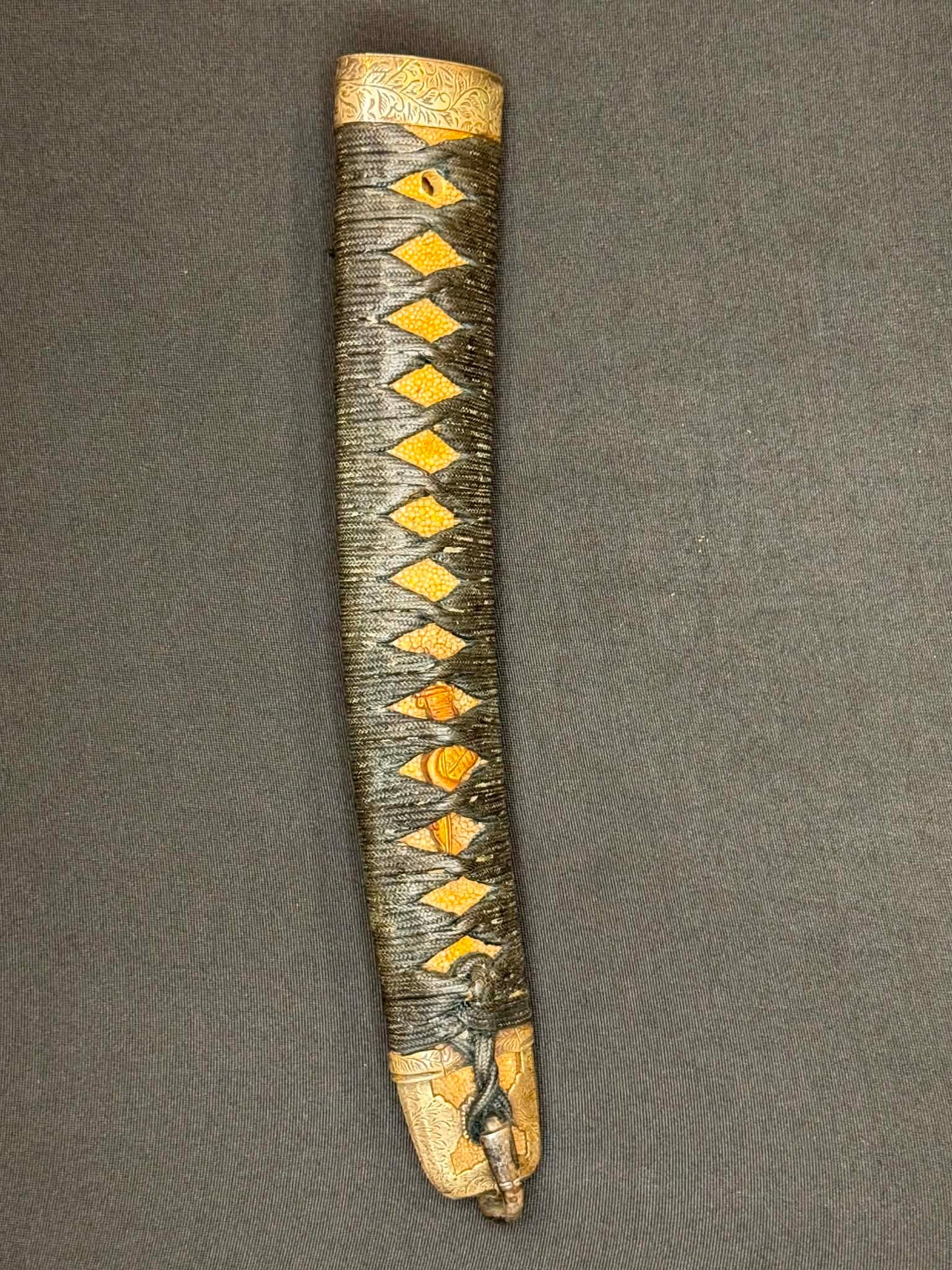 Antique Nihonto - POSSIBLE BATTLE DAMAGE Katana with Tachi Koshirae, signed Tsuguie (not verified)