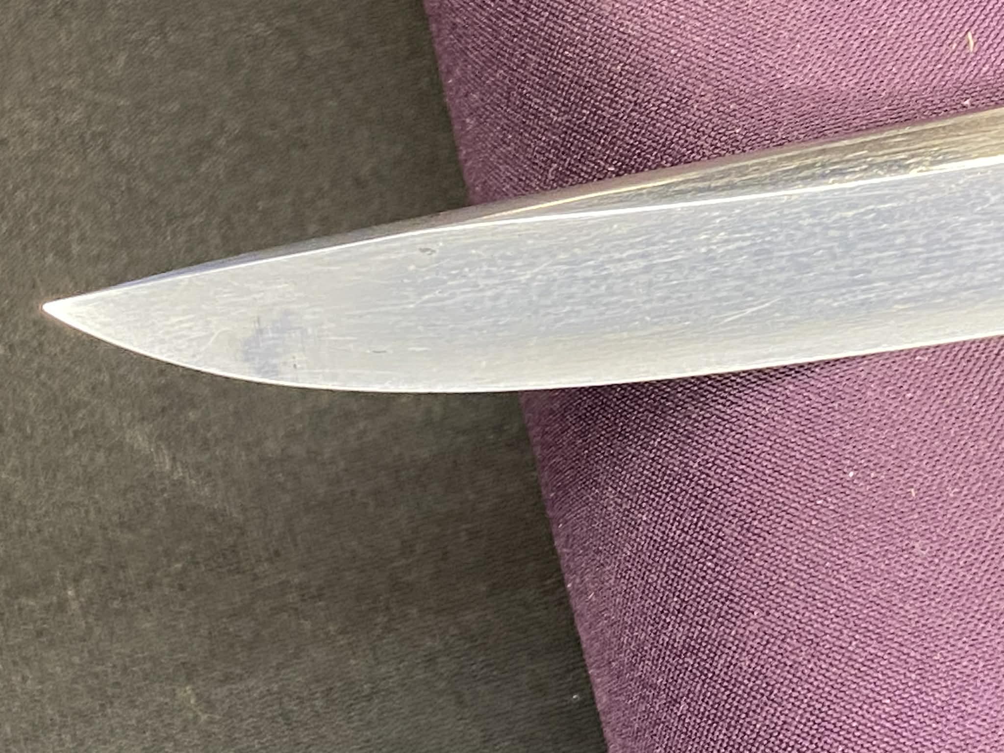 Antique Nihonto -  Kikuchi Yari Tanto in Hamidashi Koshirae - Late Muromachi Period