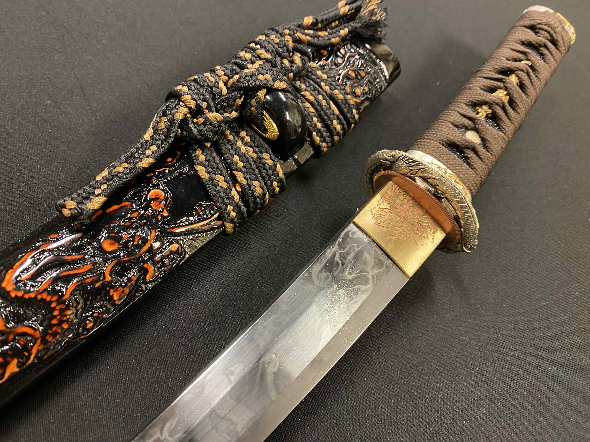 Phoenix Armory Tanto - Fire Dragon - T10 Hitatsura Wildfire Hamon