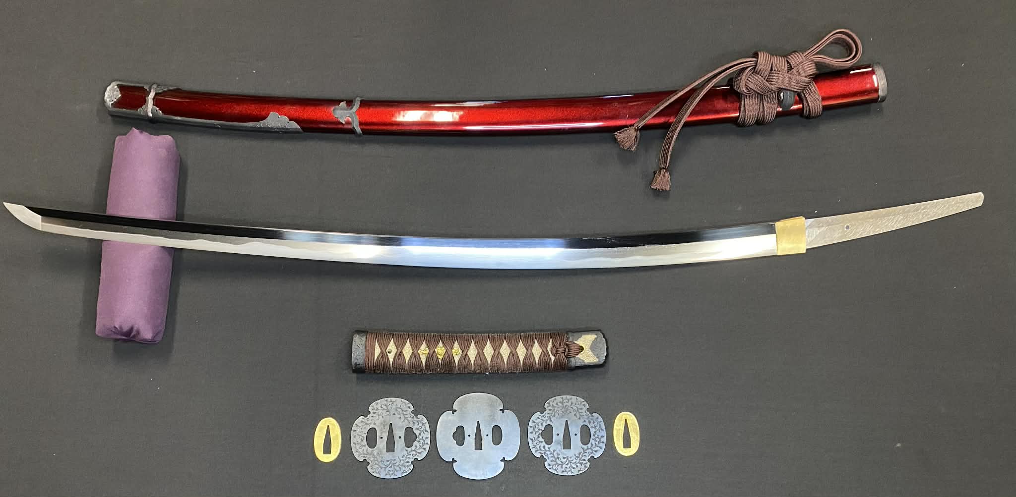 Masterwork Phoenix Armory Katana - Scarlet Vanguard Handachi Folded Steel
