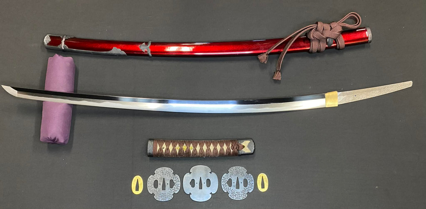 Masterwork Phoenix Armory Katana - Scarlet Vanguard Handachi Folded Steel