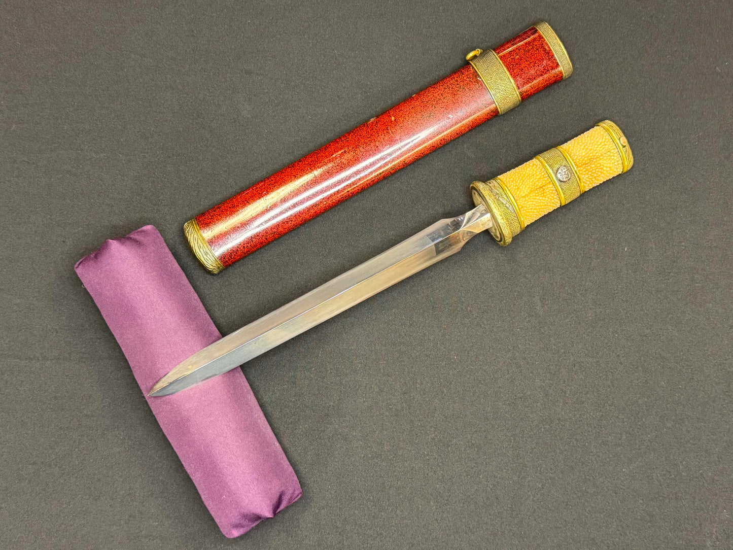 Antique Nihonto - Edo Period (150-400 years old) Yari in Tanto Koshirae, signed Shimosaka