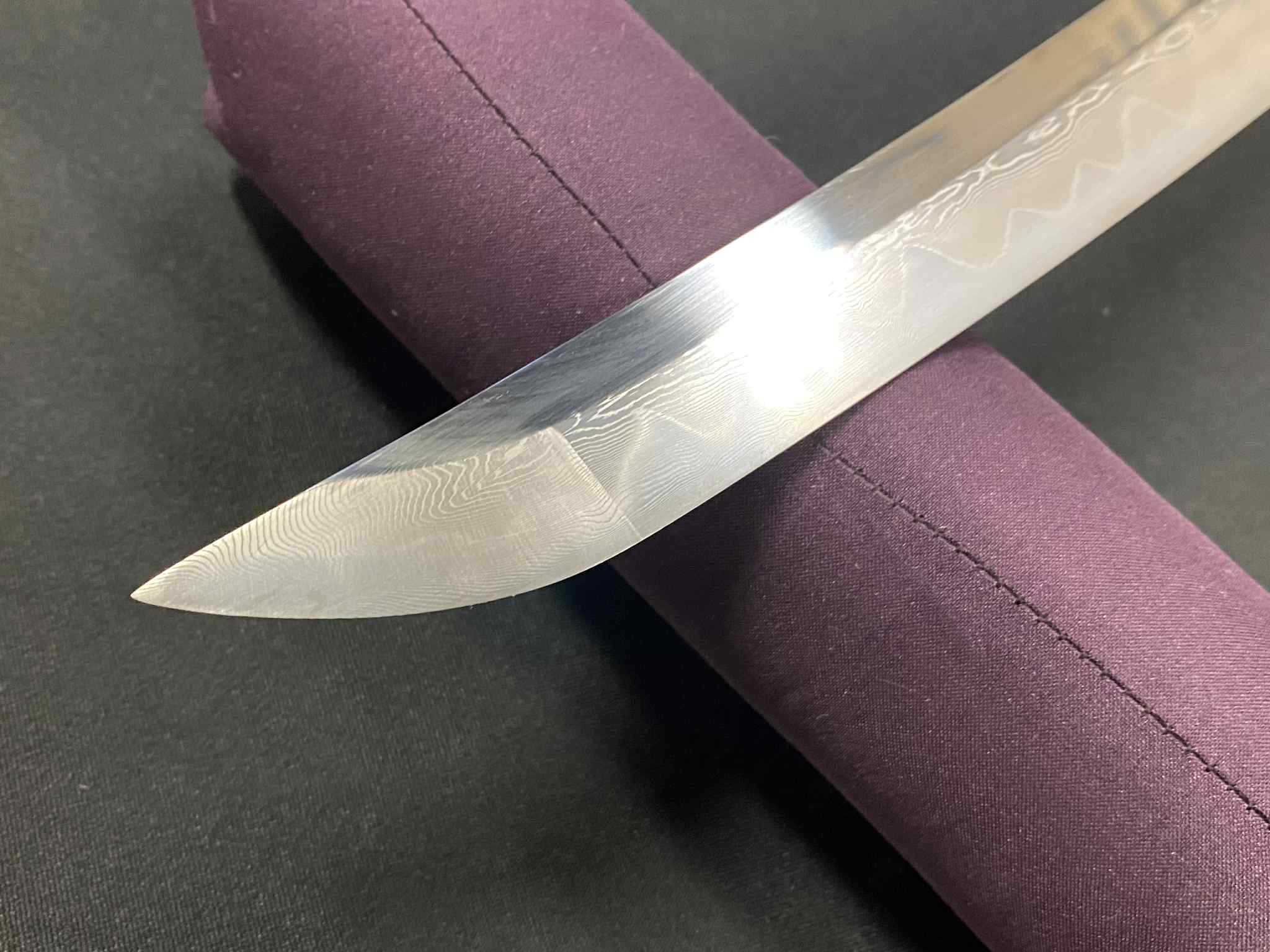 Phoenix Armory Tanto - Demon Blossoms - Folded Steel, Oni Horimono