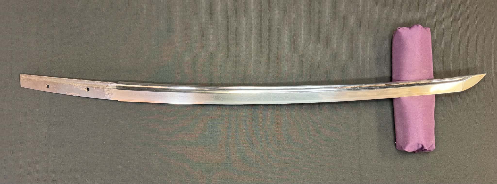 Antique Nihonto - Early Nanbokucho (about 700 years old) Wakizashi in Shirasaya, Tanobe Sayagaki attributed to Shikkake