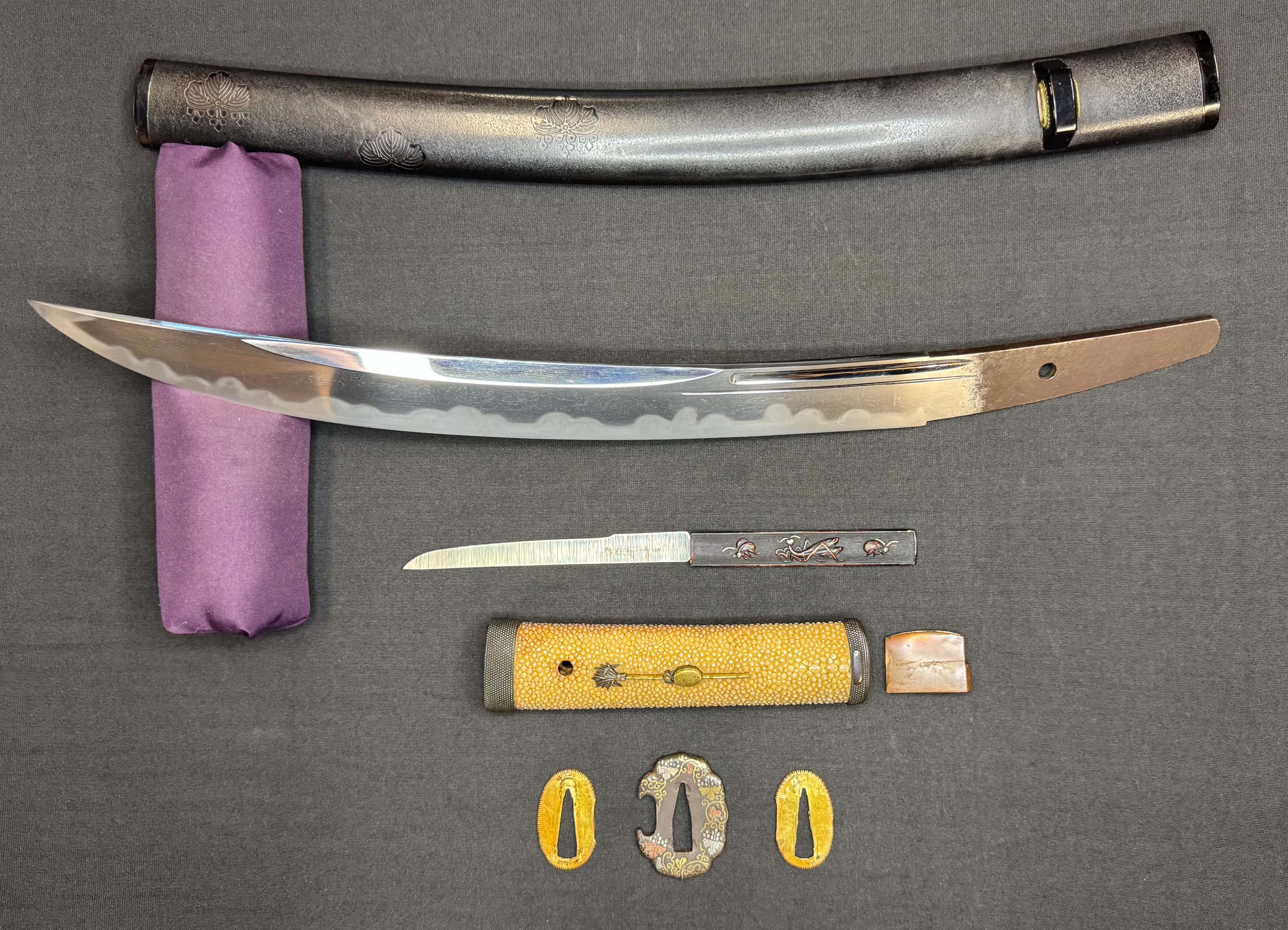 Antique Nihonto - Naginata Naoshi Wakizashi in Koshirae