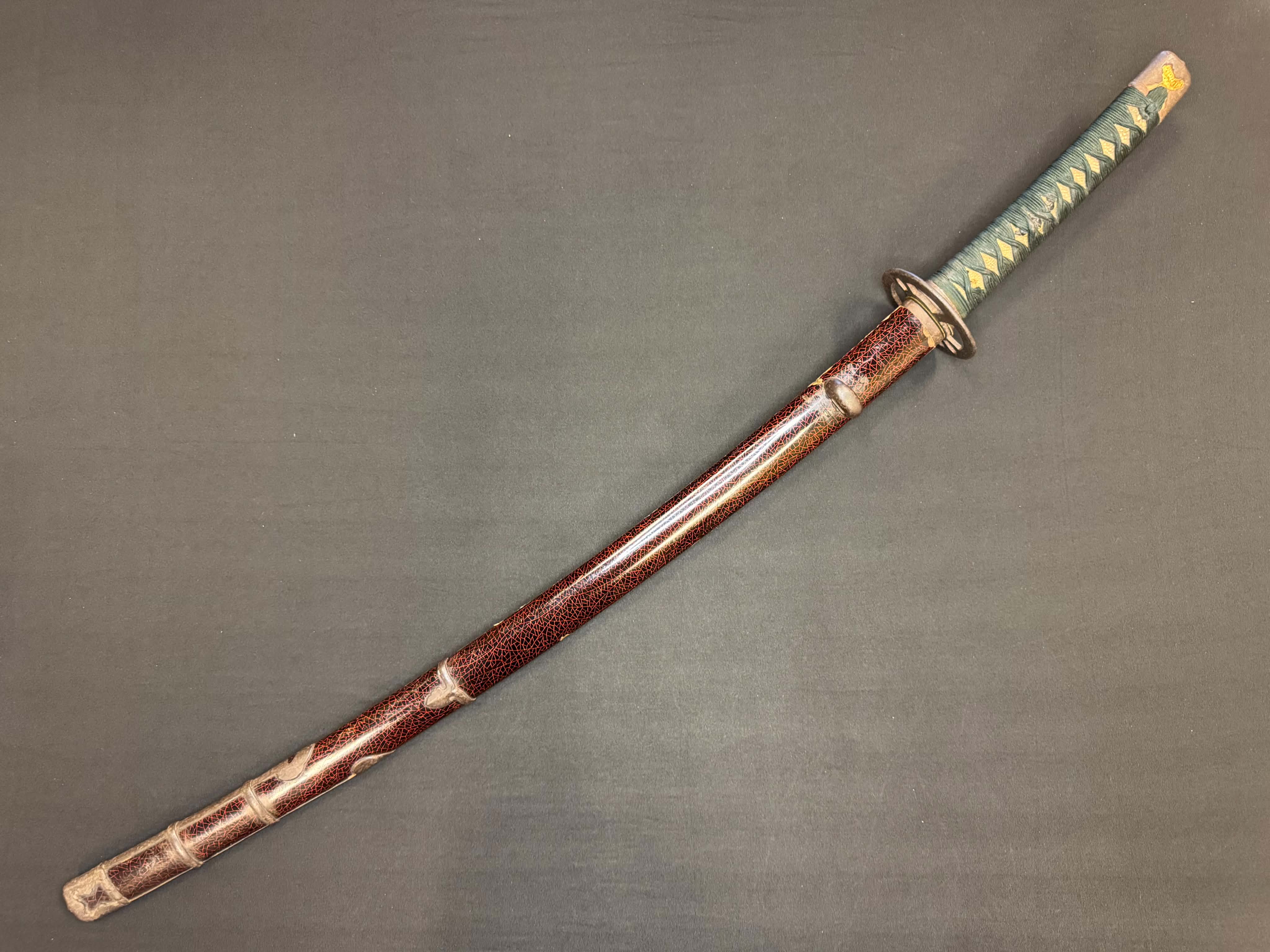 Antique Nihonto - Katana in Handachi Koshirae, Signed Chikushu Ju Sa Yasuchika, Dated Genji 1 (1864) NBTHK Certified