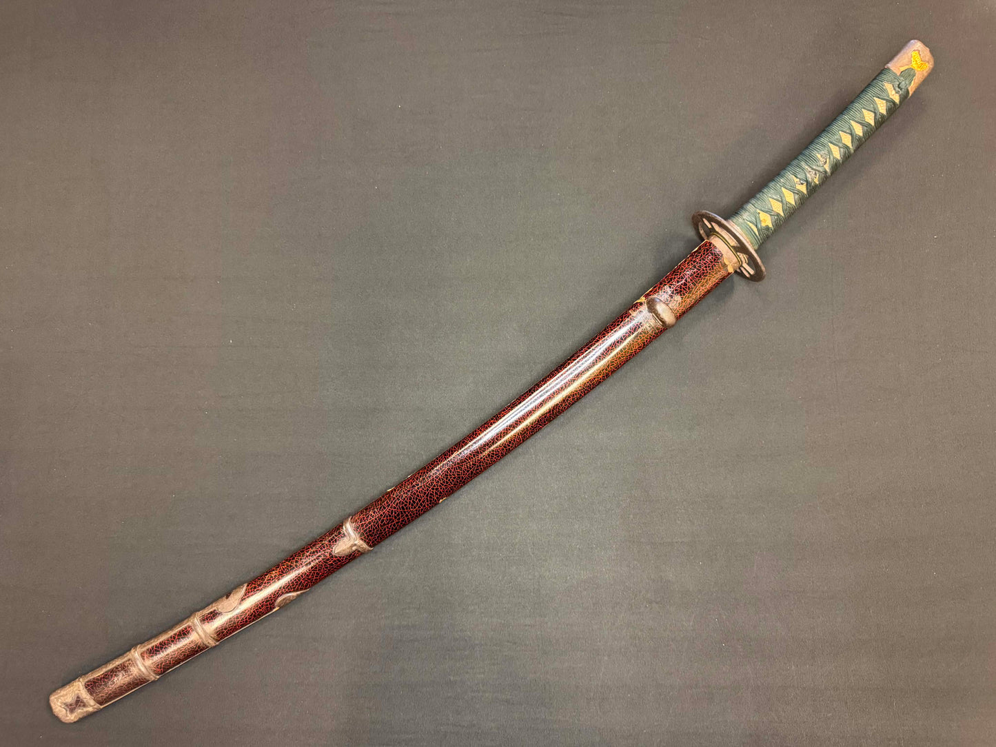 Antique Nihonto - Katana in Hamdachi Koshirae, Signed Chikushu Ju Sa Yasuchika, Dated Genji 1 (1864) NBTHK Certified