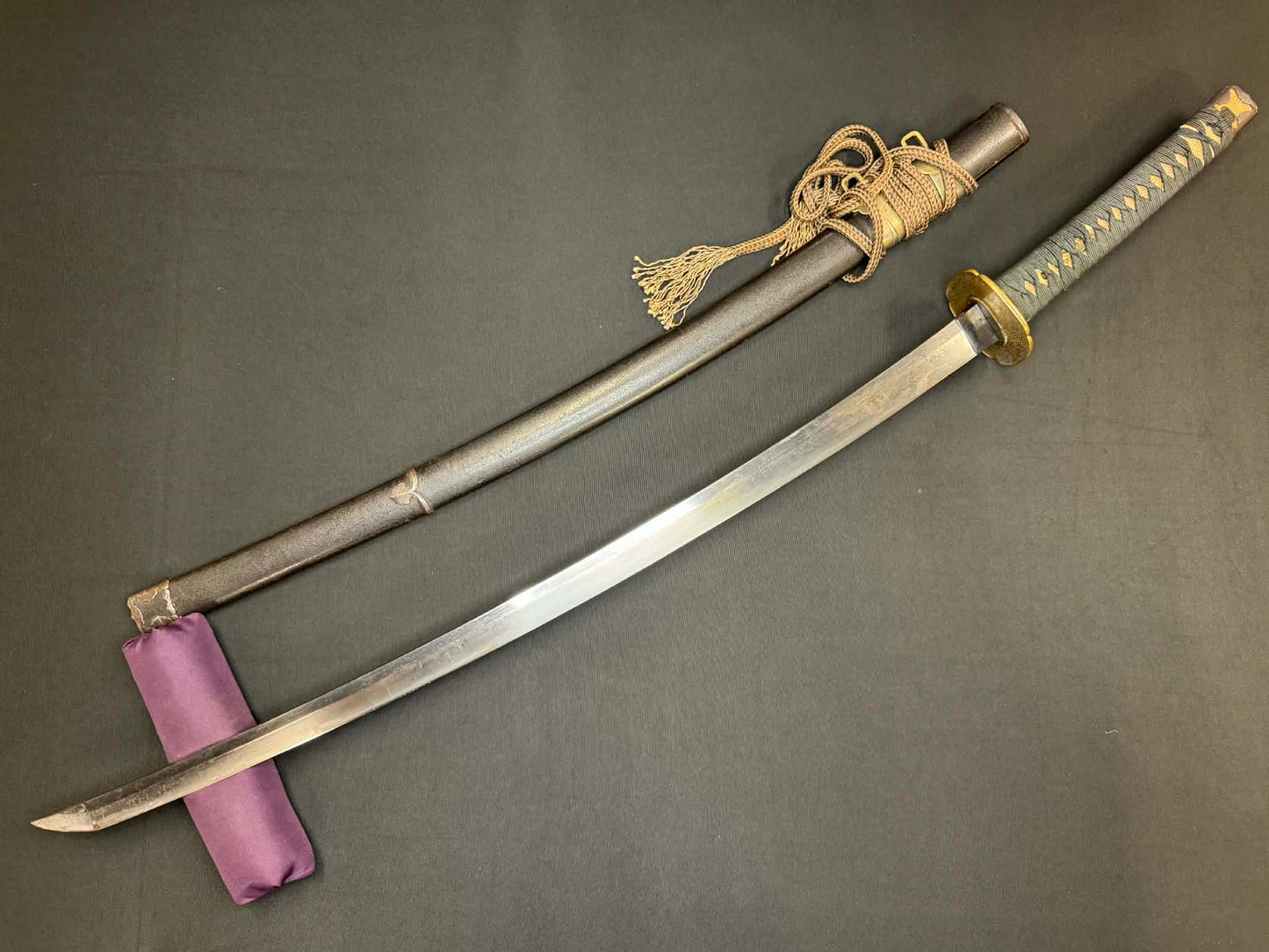 Antique Nihonto - Katana in Tachi Koshirae, signed Rai Kuni- (unverified)