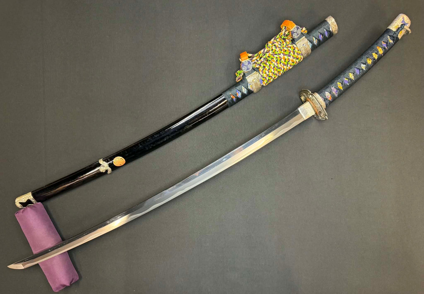 Antique Nihonto - Possible BATTLE DAMAGE Katana in Tachi Koshirae, signed Kunimune (unverified)