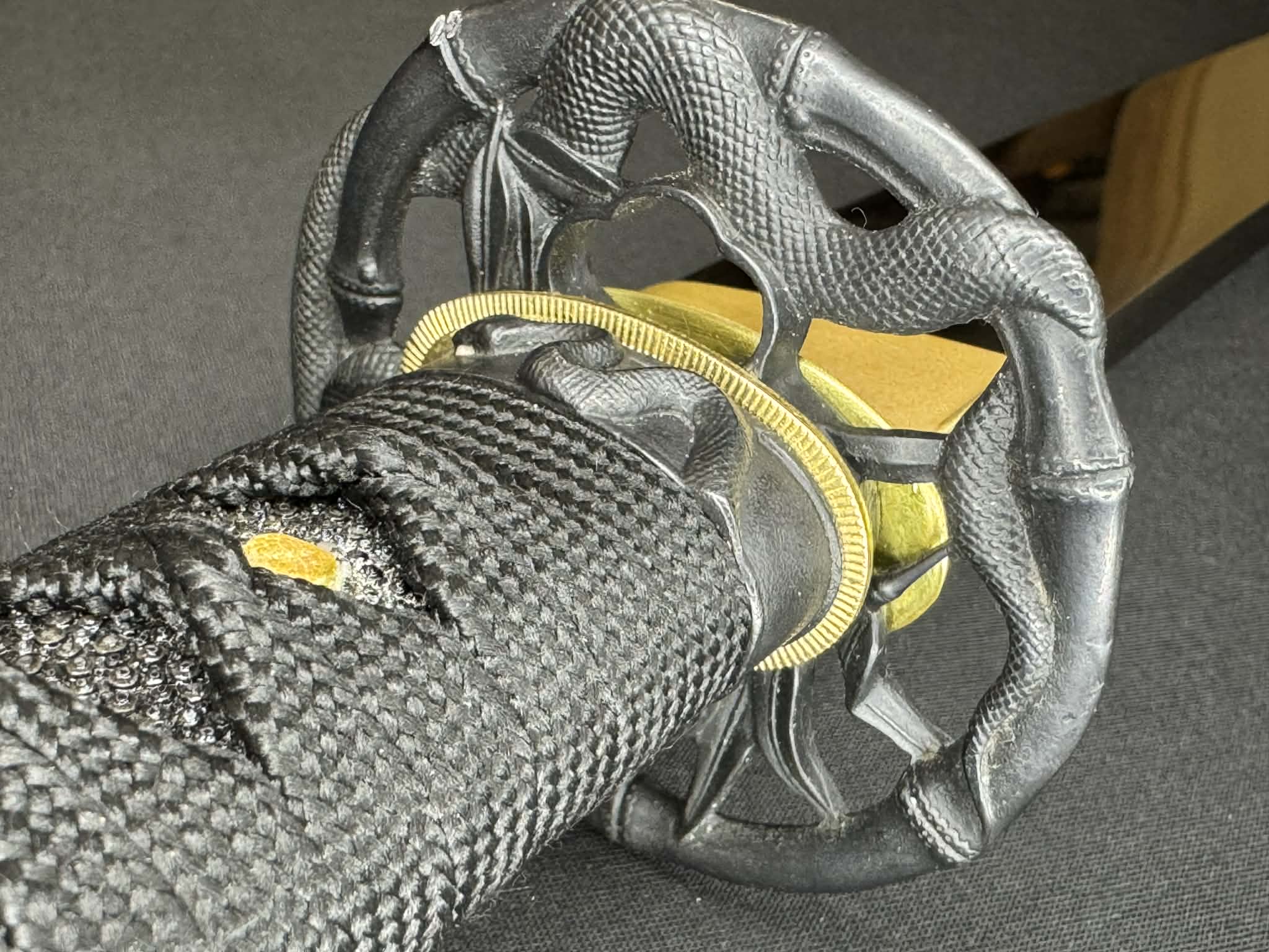 Legacy Blades Samgakdo Korean Mat Cutter - scarlet raptor - 1095 Clay Tempered Carbon Steel 40mm