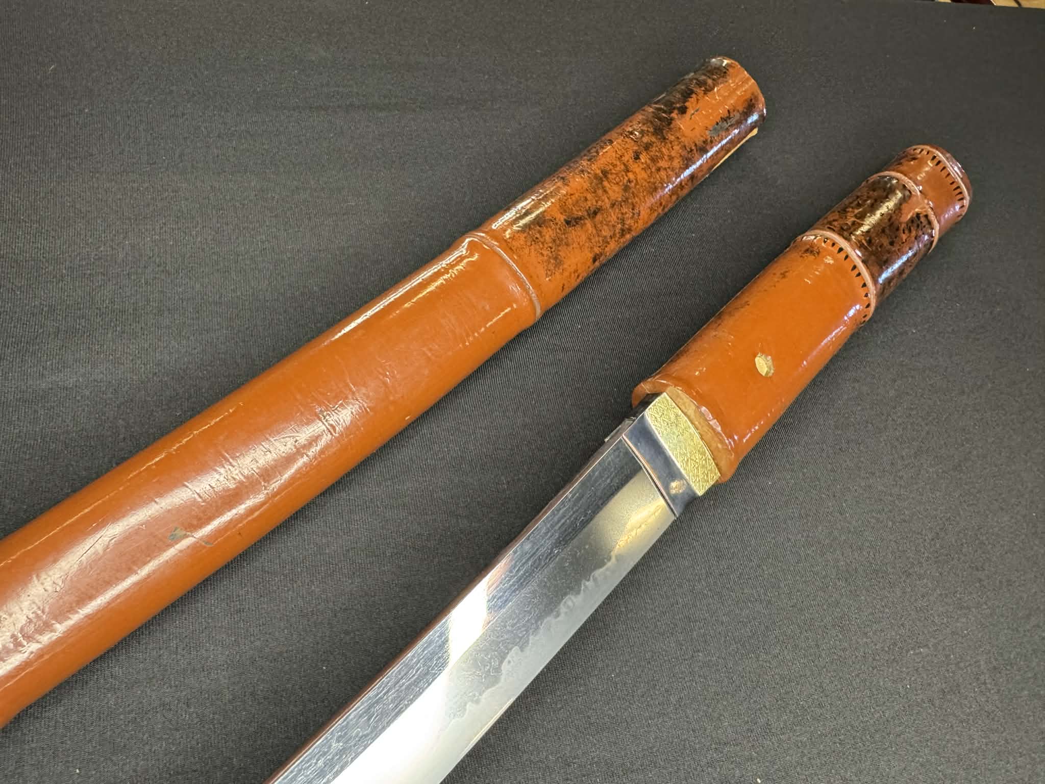 Antique Nihonto - Late Edo Wakizashi in Shirasaya with Shikomizue mounts (Stick Sword)