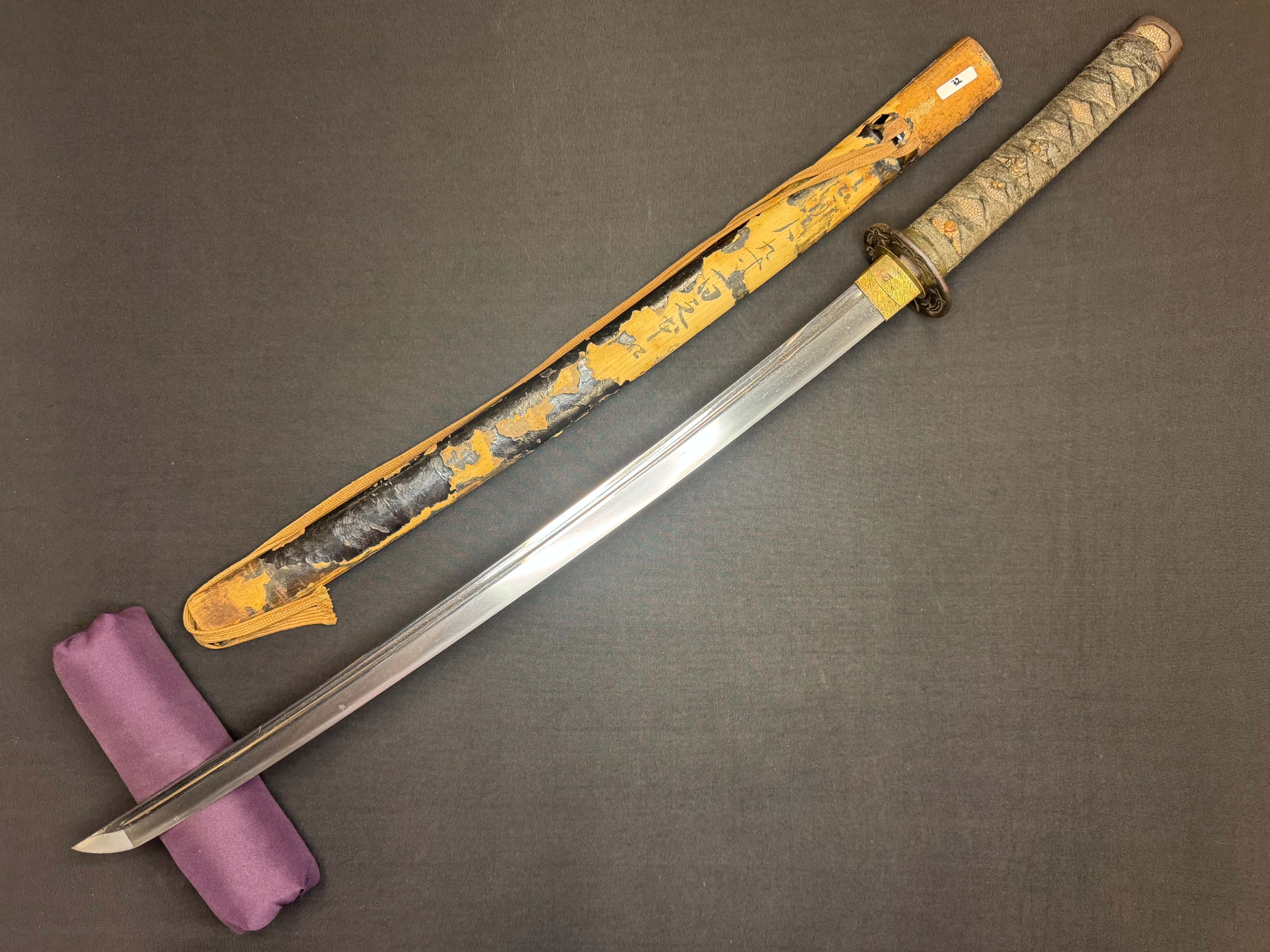 Antique Nihonto - Wakizashi in Koshirae, signed Bishu Osafune Sukesada
