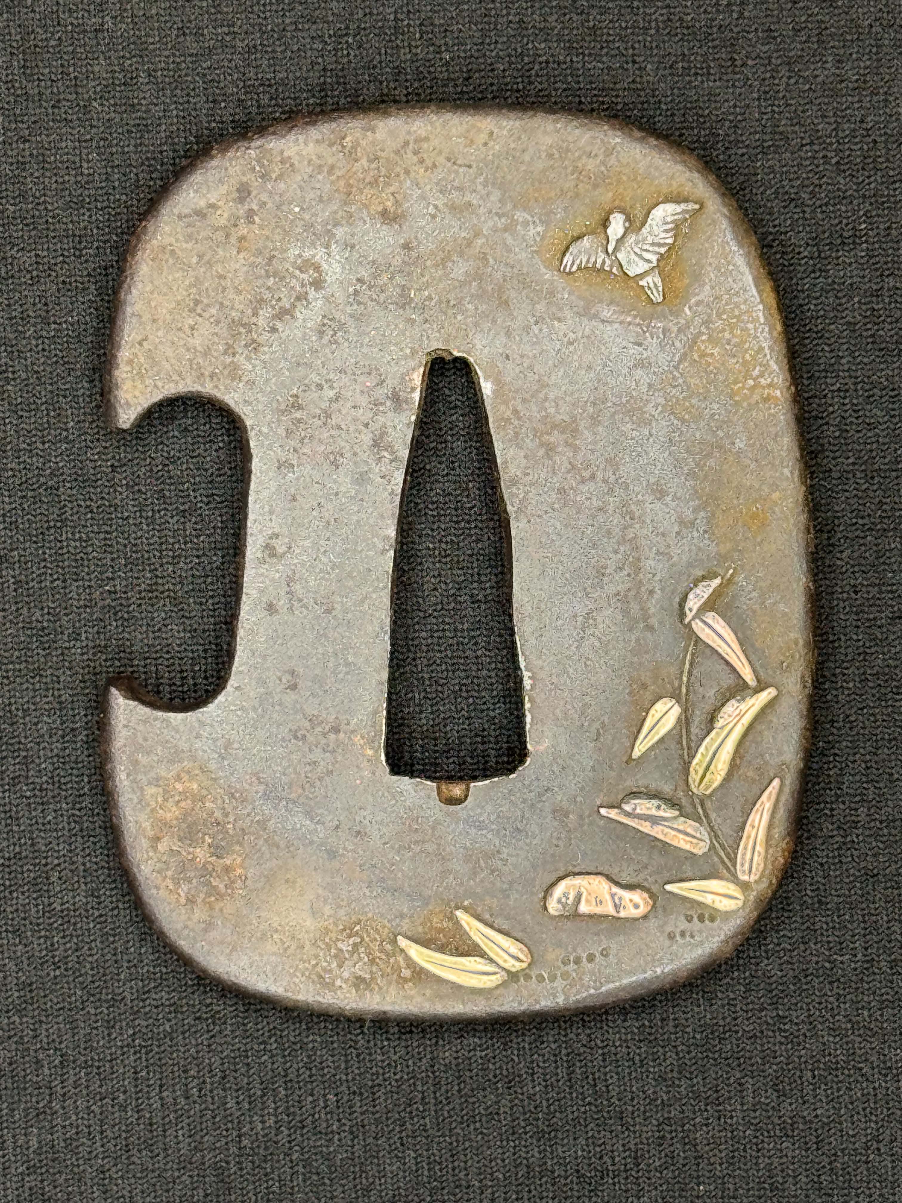 Antique Nihonto - Wakizashi with koshirae, Tsunagigaki attributed to Shimosaka