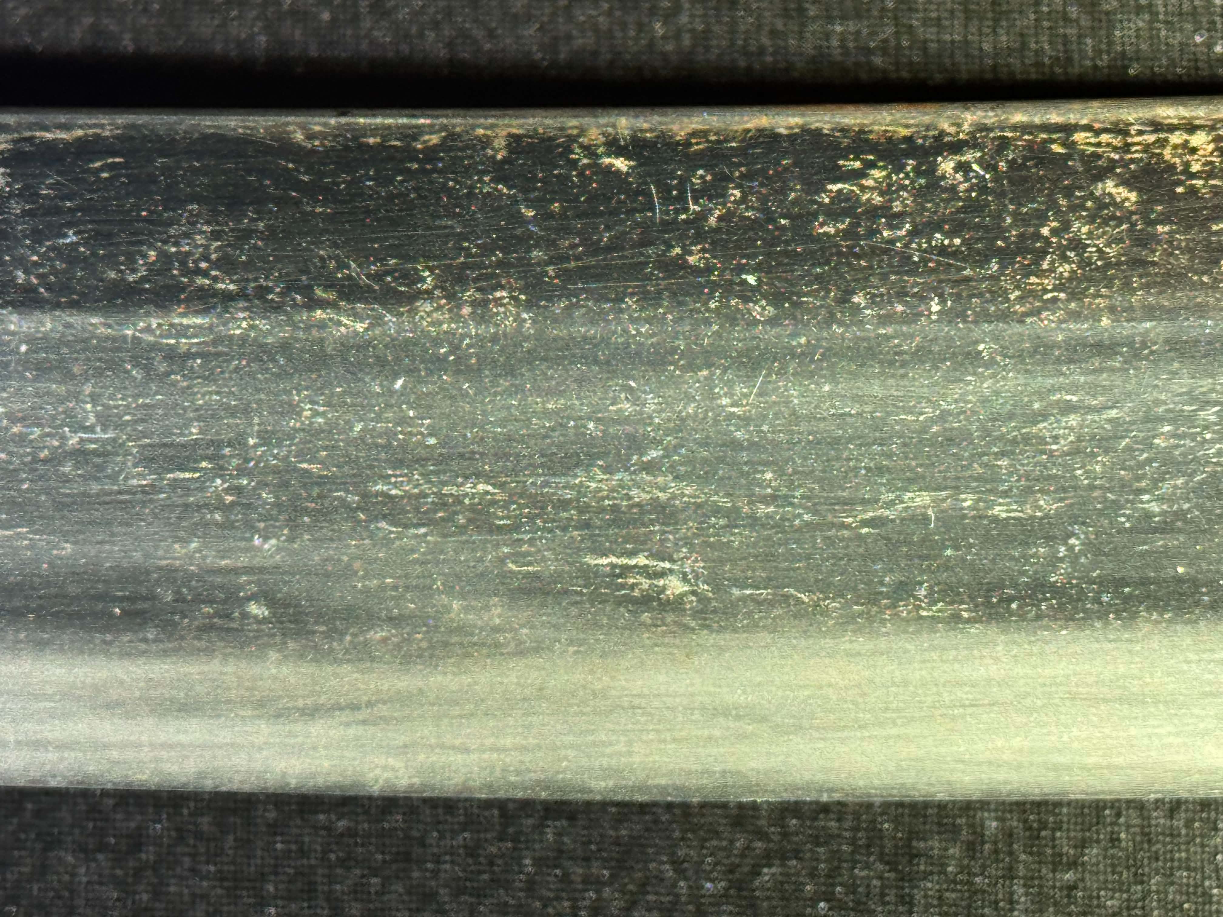 Antique Nihonto - WIDE Naginata Naoshi Wakizashi in Koshirae, signed Chikushu Ju Sa (unverified)