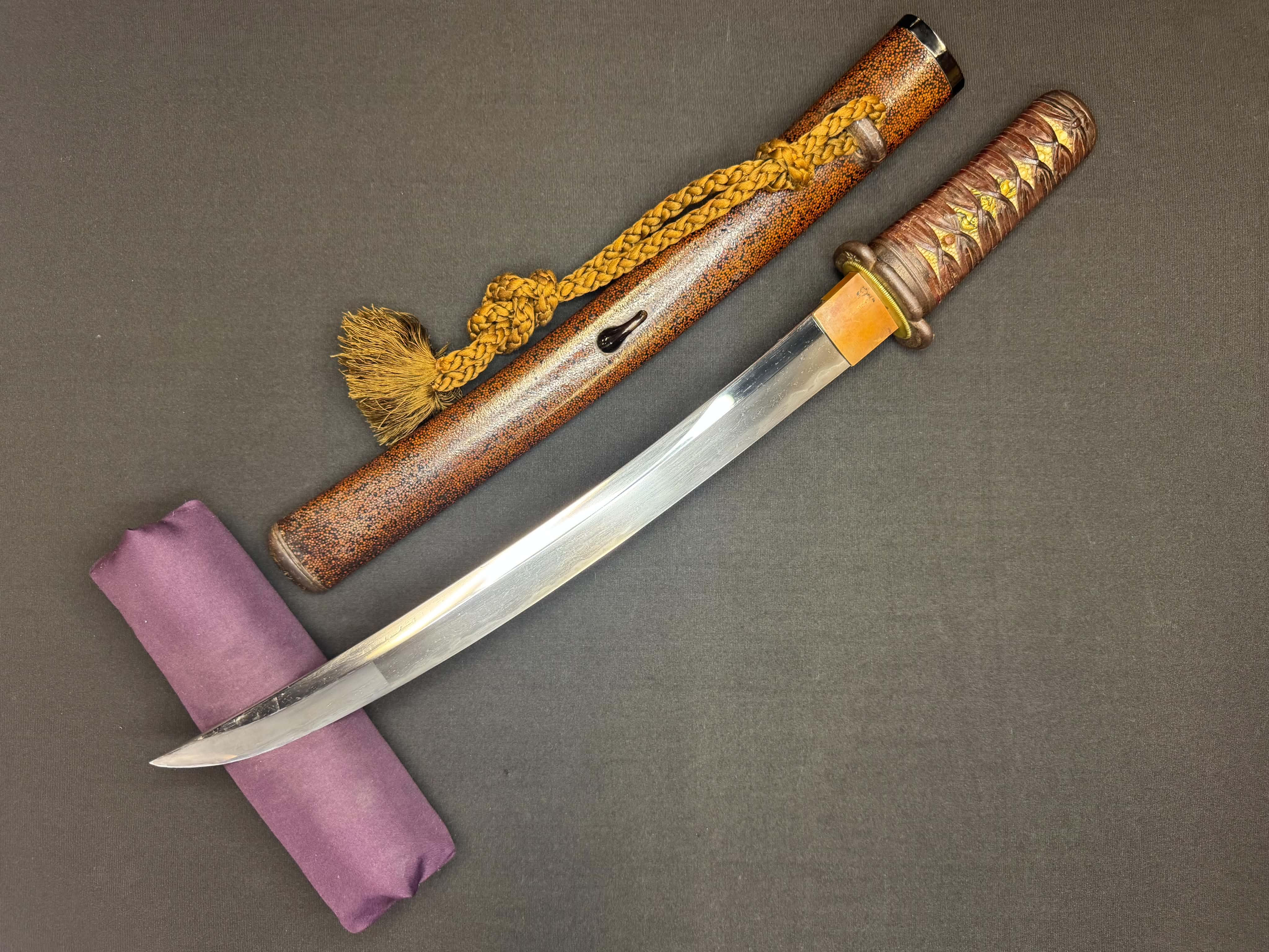 Antique Nihonto - okissaki Nagamaki naoshi in Wakizashi in Koshirae