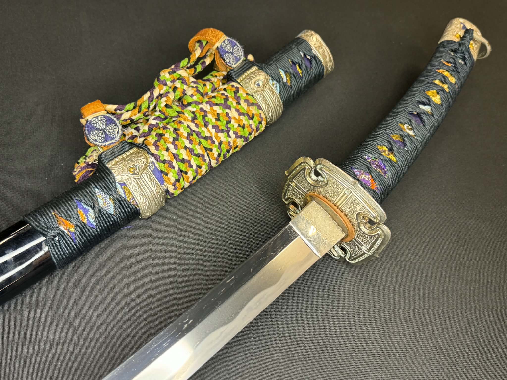 Antique Nihonto - Possible BATTLE DAMAGE Katana in Tachi Koshirae, signed Kunimune (unverified)