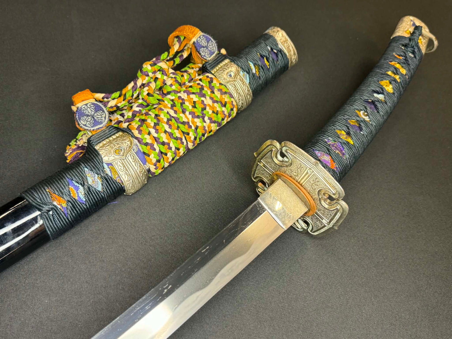 Antique Nihonto - Possible BATTLE DAMAGE Katana in Tachi Koshirae, signed Kunimune (unverified)