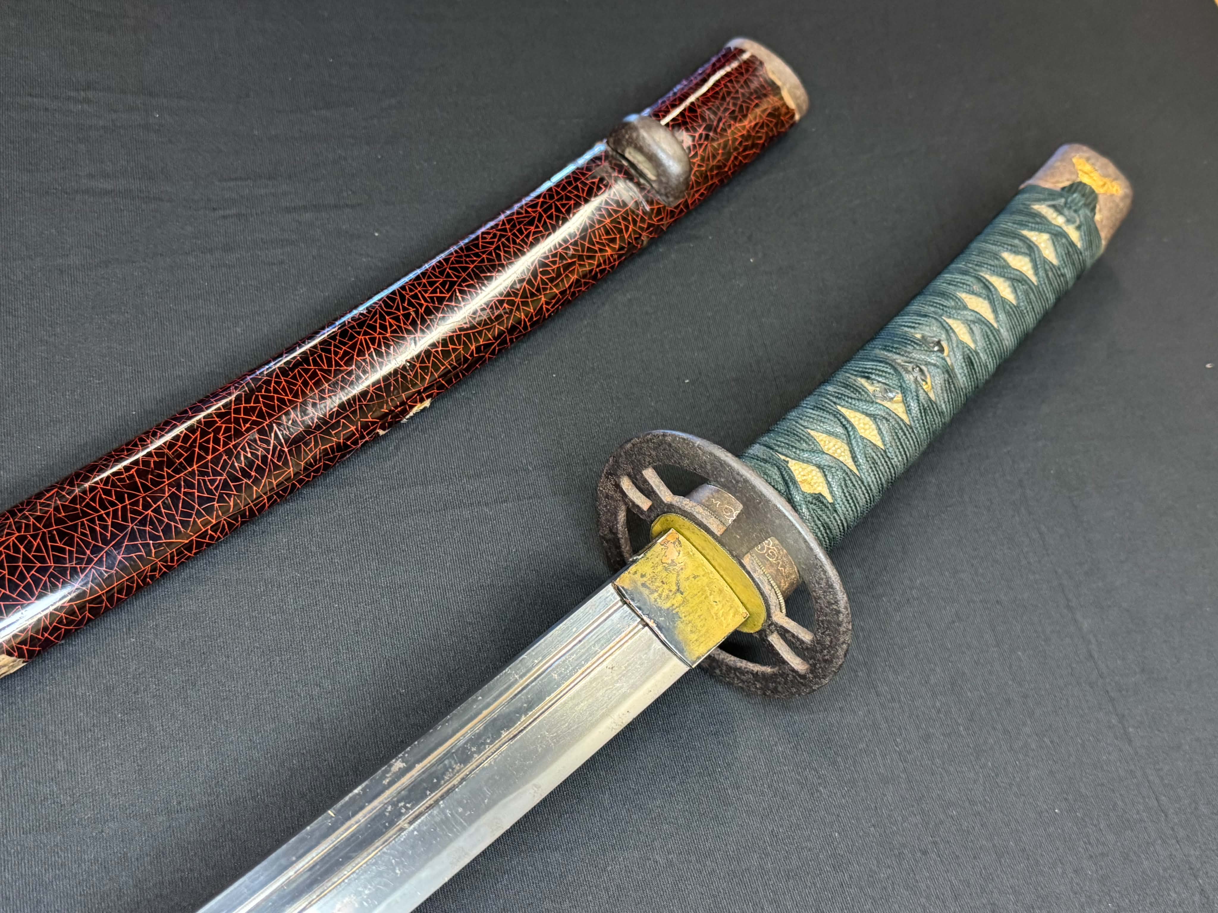 Antique Nihonto - Katana in Handachi Koshirae, Signed Chikushu Ju Sa Yasuchika, Dated Genji 1 (1864) NBTHK Certified