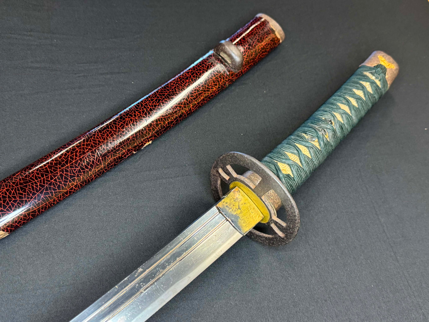 Antique Nihonto - Katana in Hamdachi Koshirae, Signed Chikushu Ju Sa Yasuchika, Dated Genji 1 (1864) NBTHK Certified