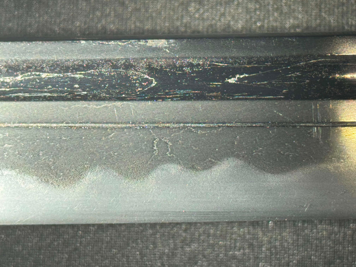 Antique Nihonto - Wakizashi with koshirae, Tsunagigaki attributed to Shimosaka