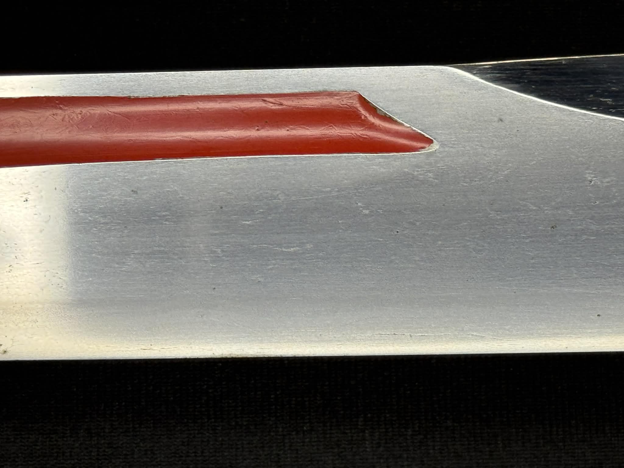 Antique Nihonto - Naginata Naoshi Katakiriha Wakizashi in Shirasaya - signed Echizen no Kuni Ju Kanetane (unverified)