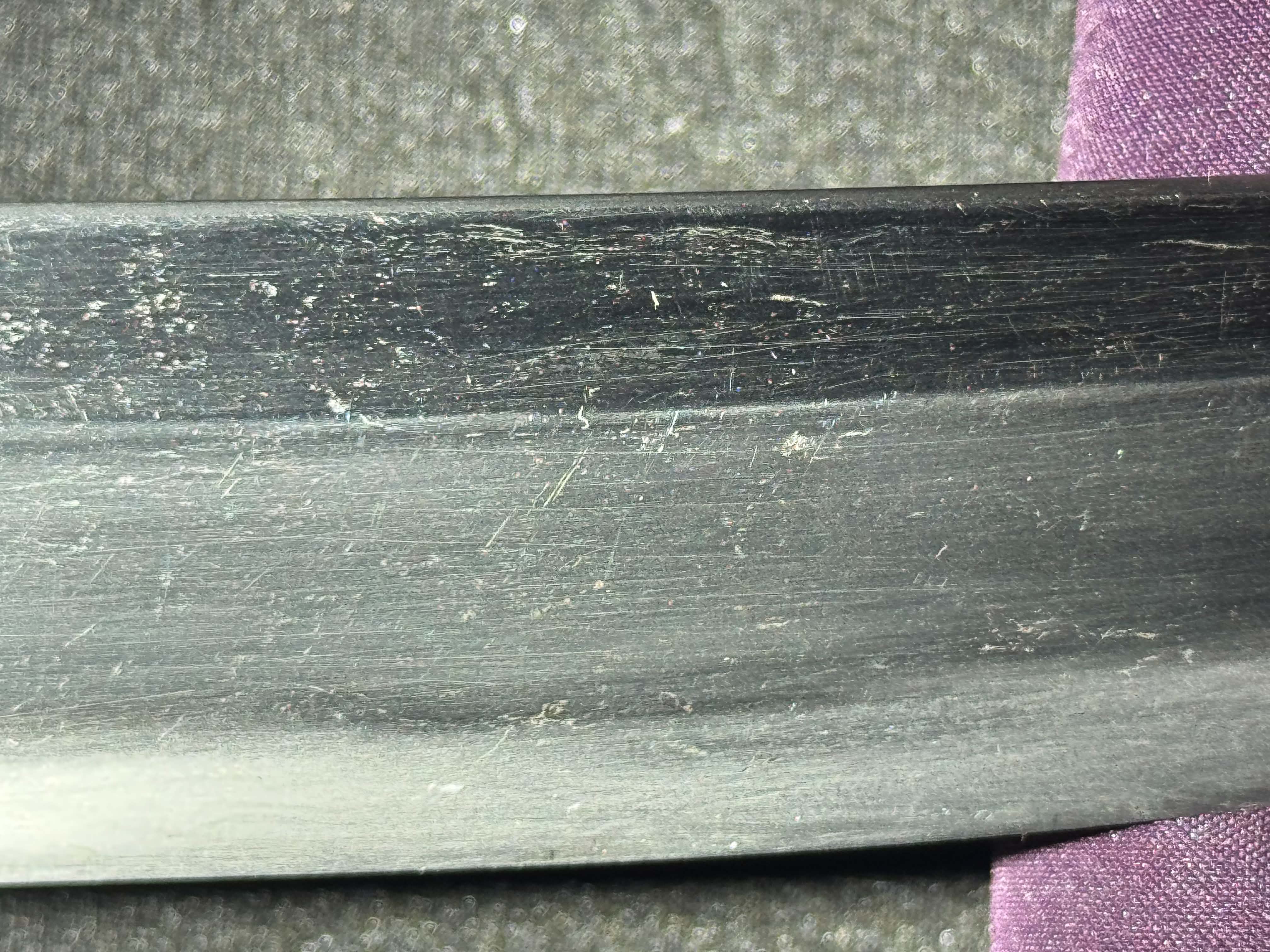 Antique Nihonto - WIDE Naginata Naoshi Wakizashi in Koshirae, signed Chikushu Ju Sa (unverified)
