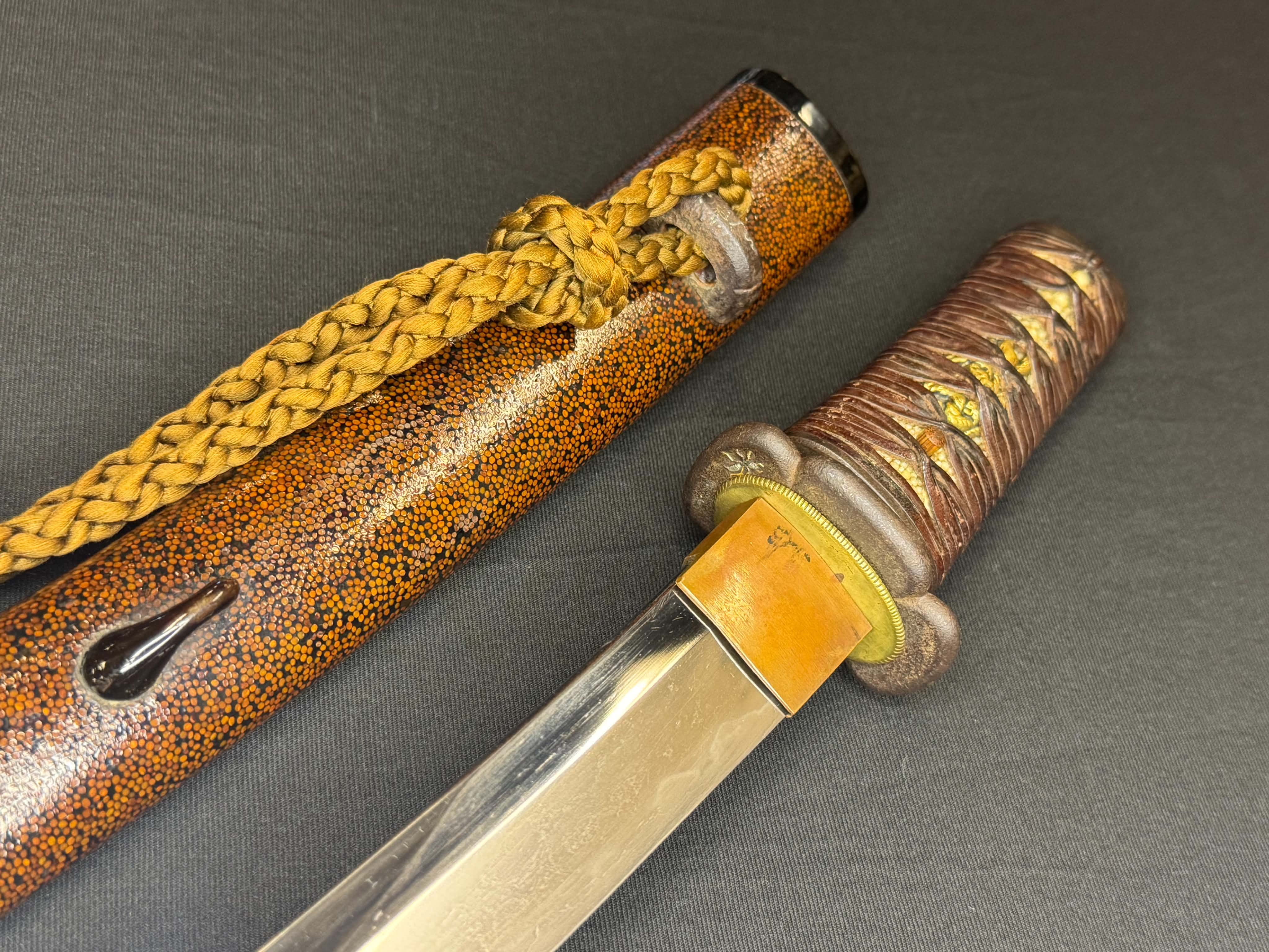 Antique Nihonto - okissaki Nagamaki naoshi in Wakizashi in Koshirae