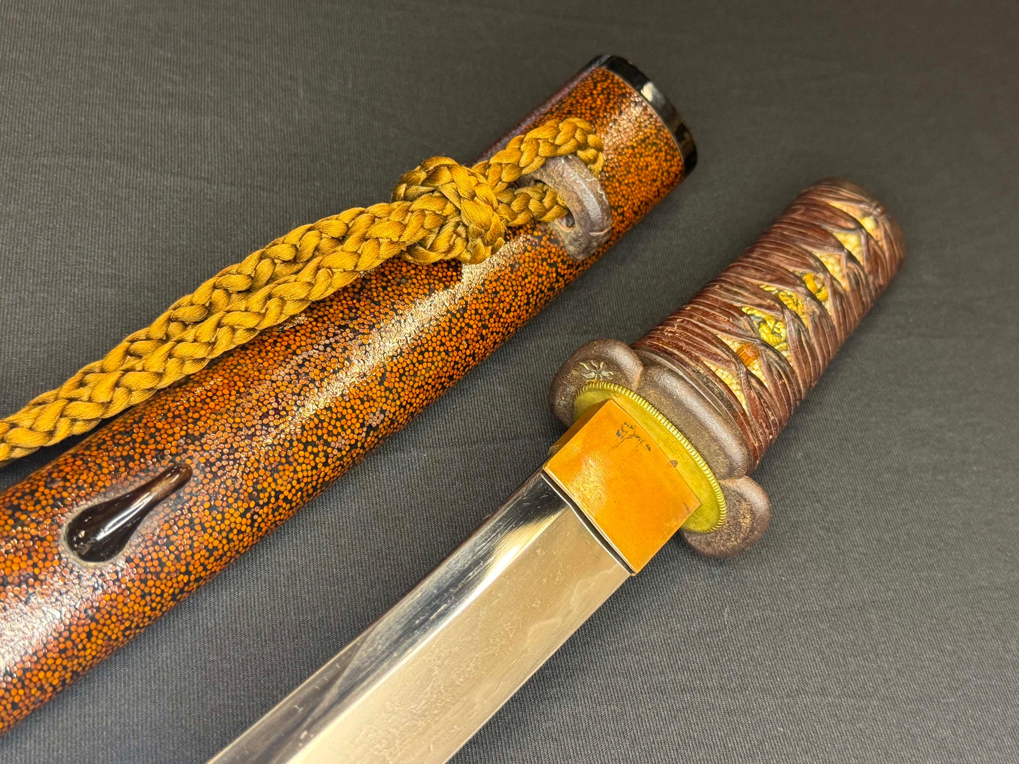 Antique Nihonto - okissaki Nagamaki naoshi in Wakizashi in Koshirae