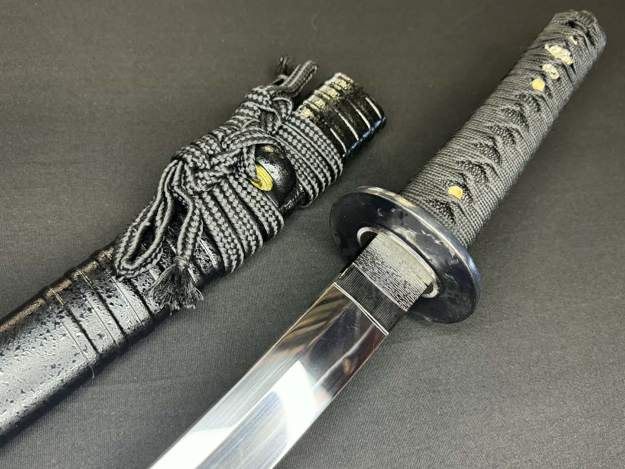 Legacy Steel Dark Oni Iris Reaper Wakizashi  - 1095 Clay Tempered shobu Zukuri Suguha