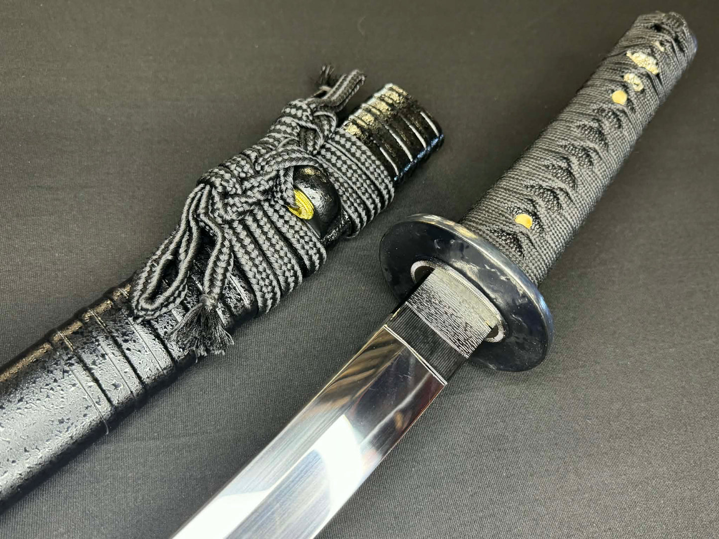 PRE-ORDER Legacy Steel Dark Oni Iris Reaper Wakizashi  - 1095 Clay Tempered shobu Zukuri Suguha