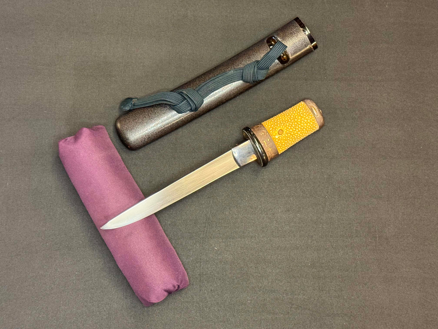 Antique Nihonto - Thick Armor Piercer Tanto with koshirae