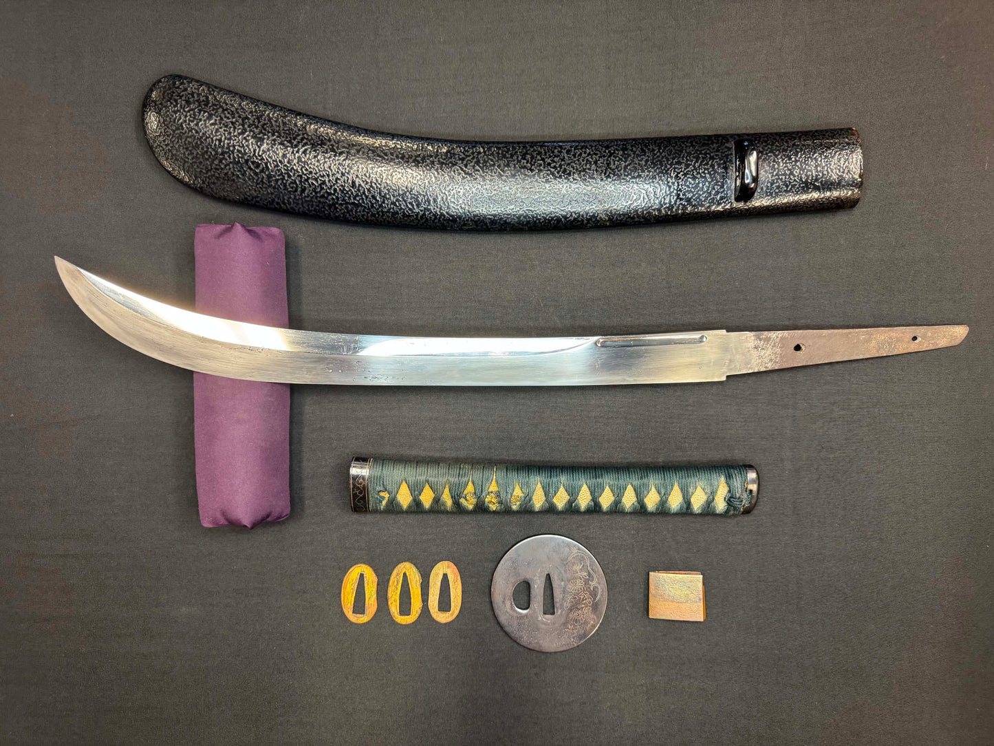 Antique Nihonto - Naginata Naoshi Wakizashi in Koshirae